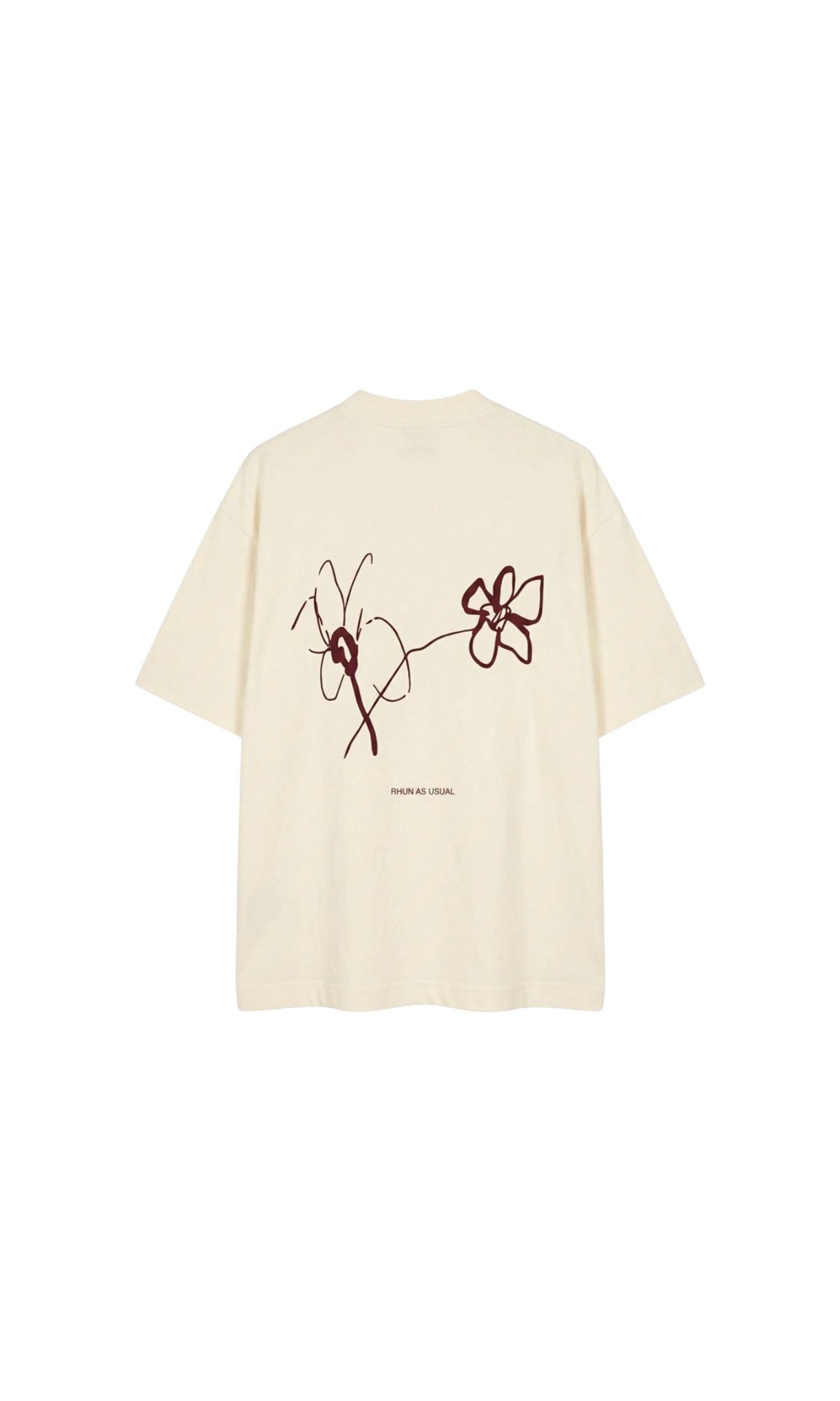 T-SHIRT FLOWER BEIGE - ABBIGLIAMENTO - RHUN