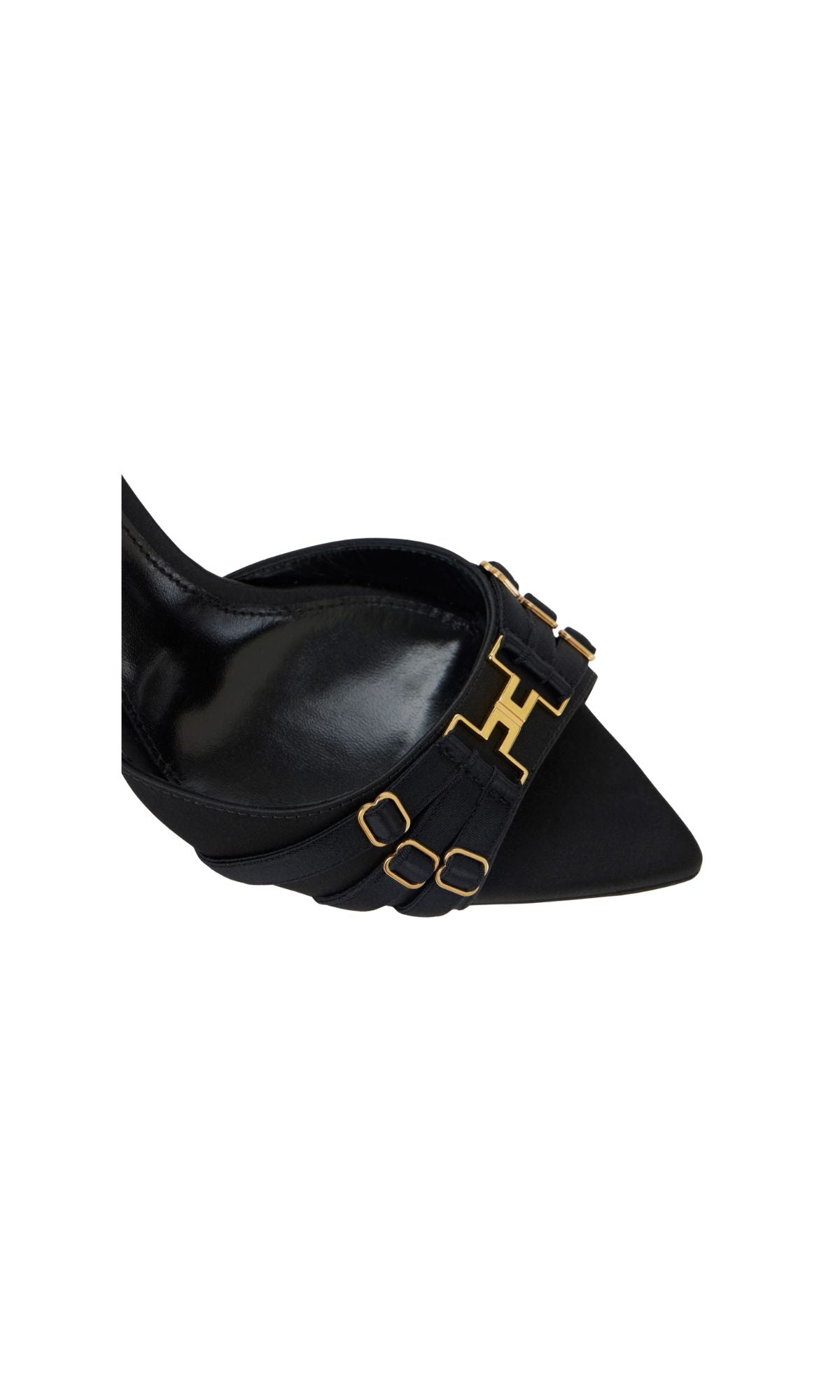 MULES 76L IN PELLE CON CINTURINI NERO - calzature - ELISABETTA FRANCHI