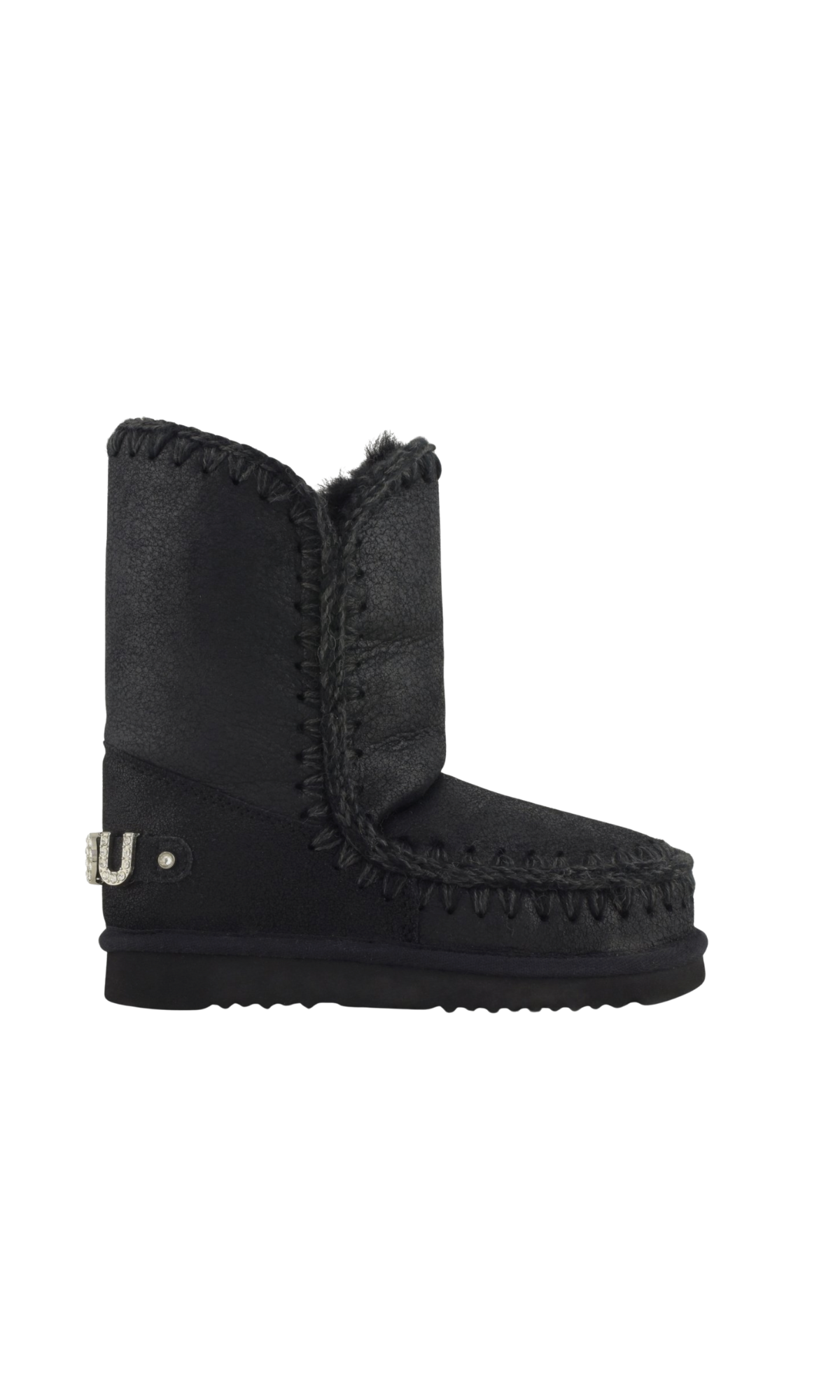 MOU ESKIMO 24 RHINESTONES LOGO CRACKED BLACK