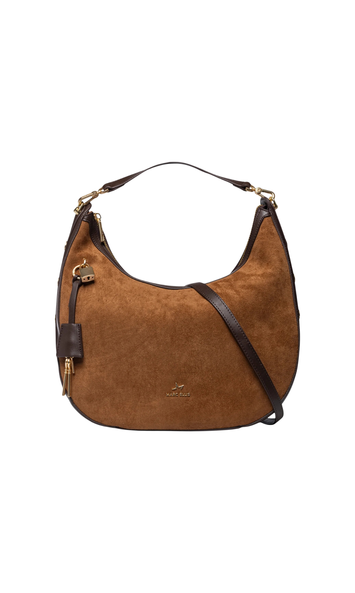 BORSA A SPALLA MARC ELLIS SINDY KEY CAMMELLO