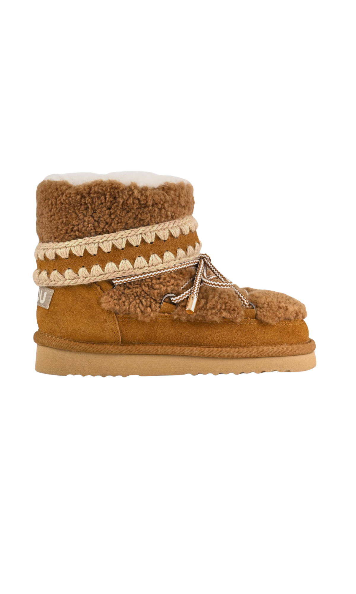MOU ESKIMO 18 CURLY SHEEPSKIN COGNAC