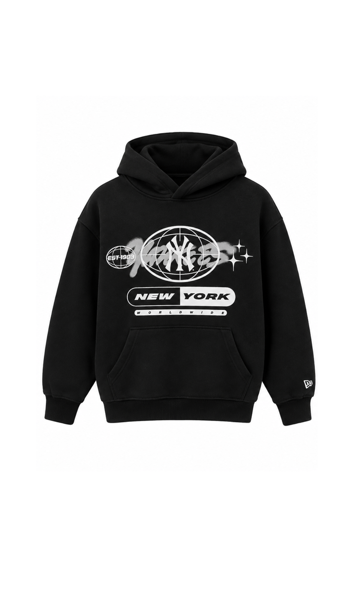 TUTA TRACK ’47 NEW YORK HOODIE OVERSIZED BLACK