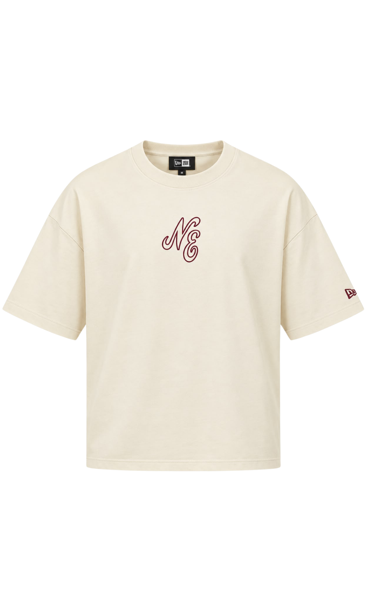 T-Shirt Oversize New Era Crest Graphic Bianca.