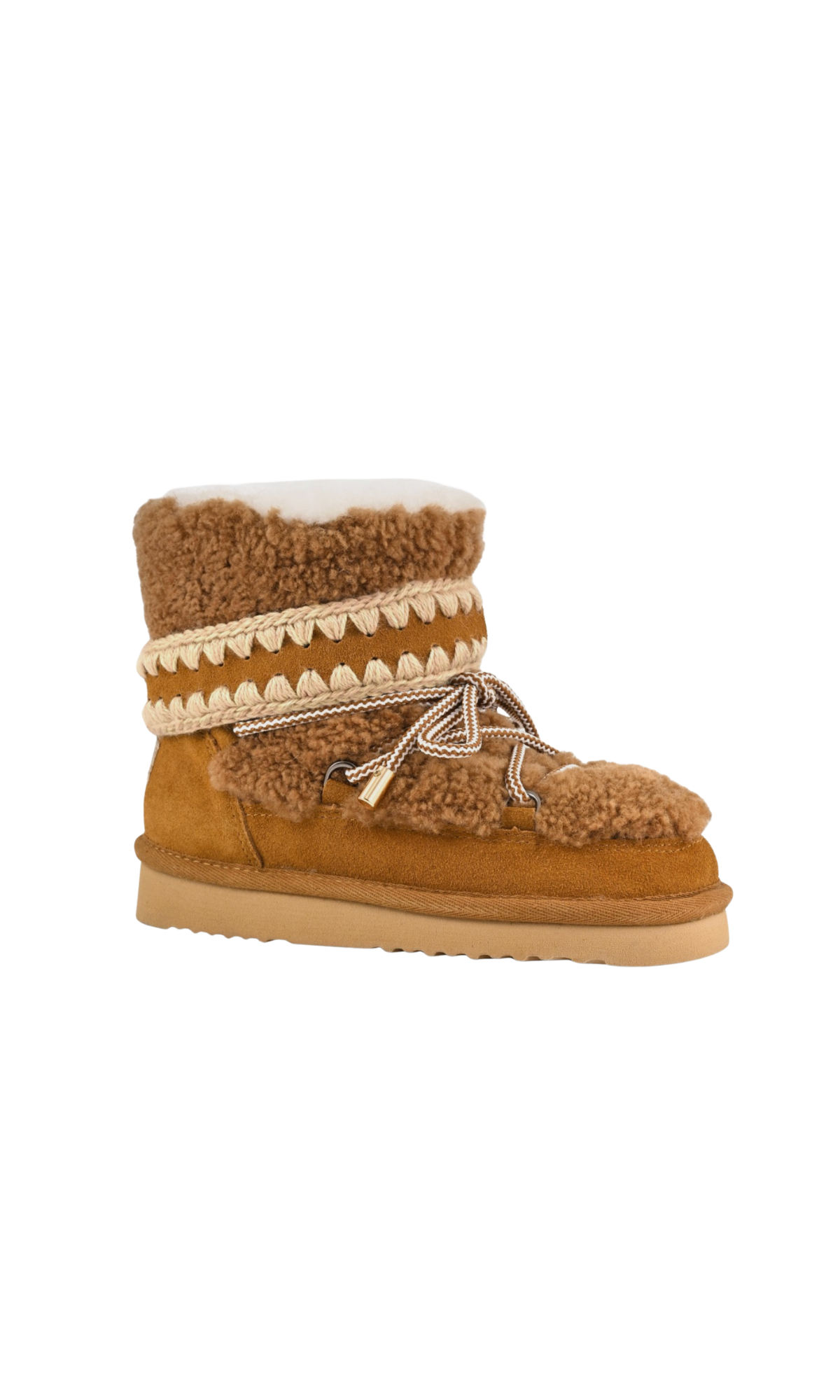 MOU ESKIMO 18 CURLY SHEEPSKIN COGNAC