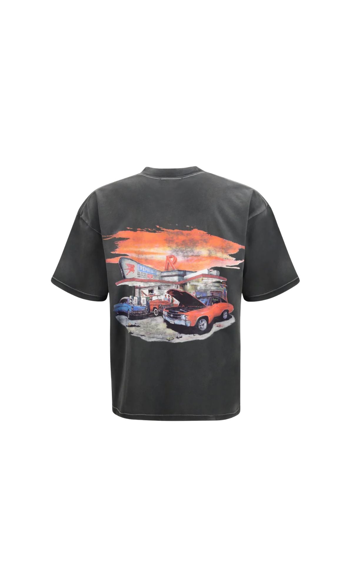 T-SHIRT 24 HOUR SERVICE STAINED BLACK - ABBIGLIAMENTO - REPRESENT