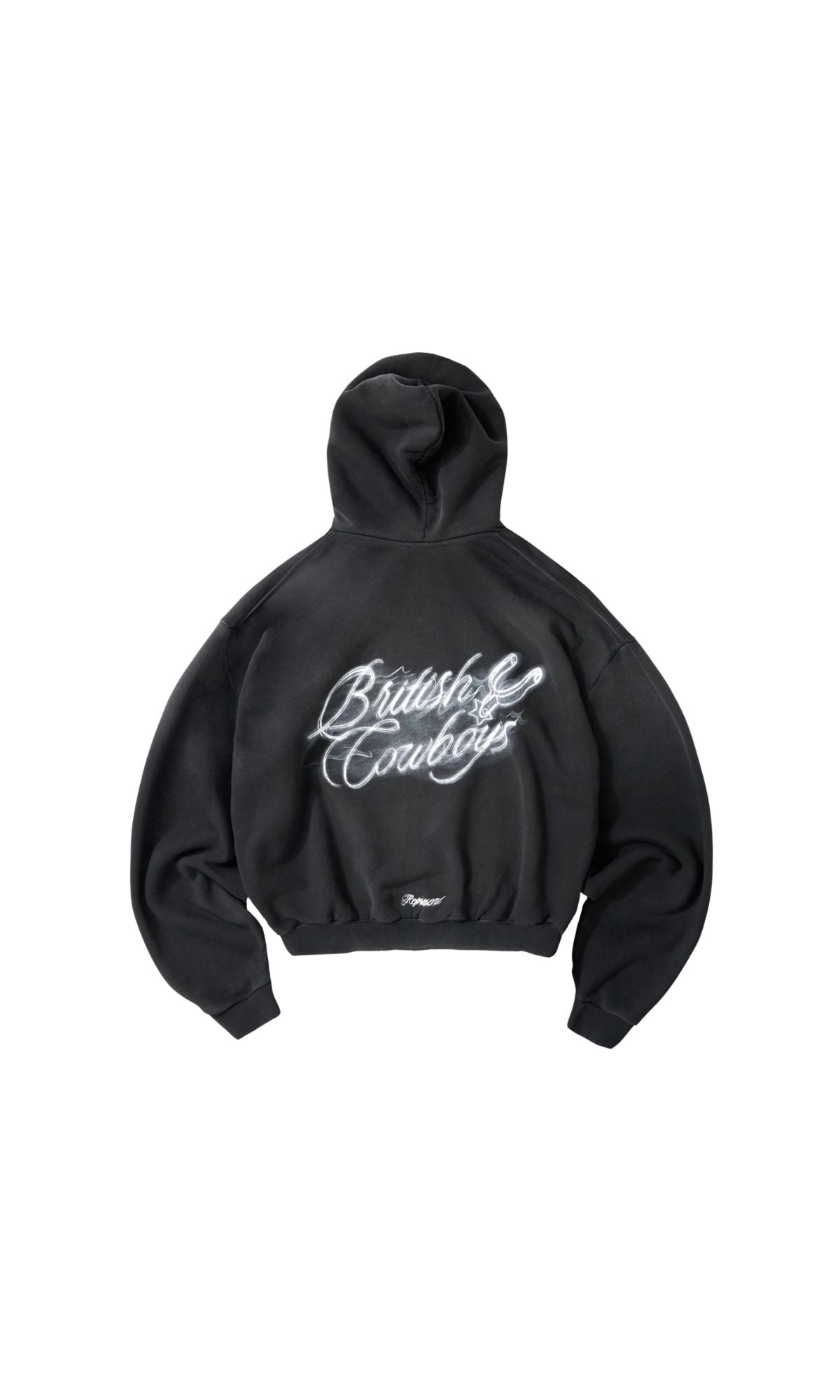 HOODIE BRITISH COWBOYS STAINED BLACK - ABBIGLIAMENTO - REPRESENT
