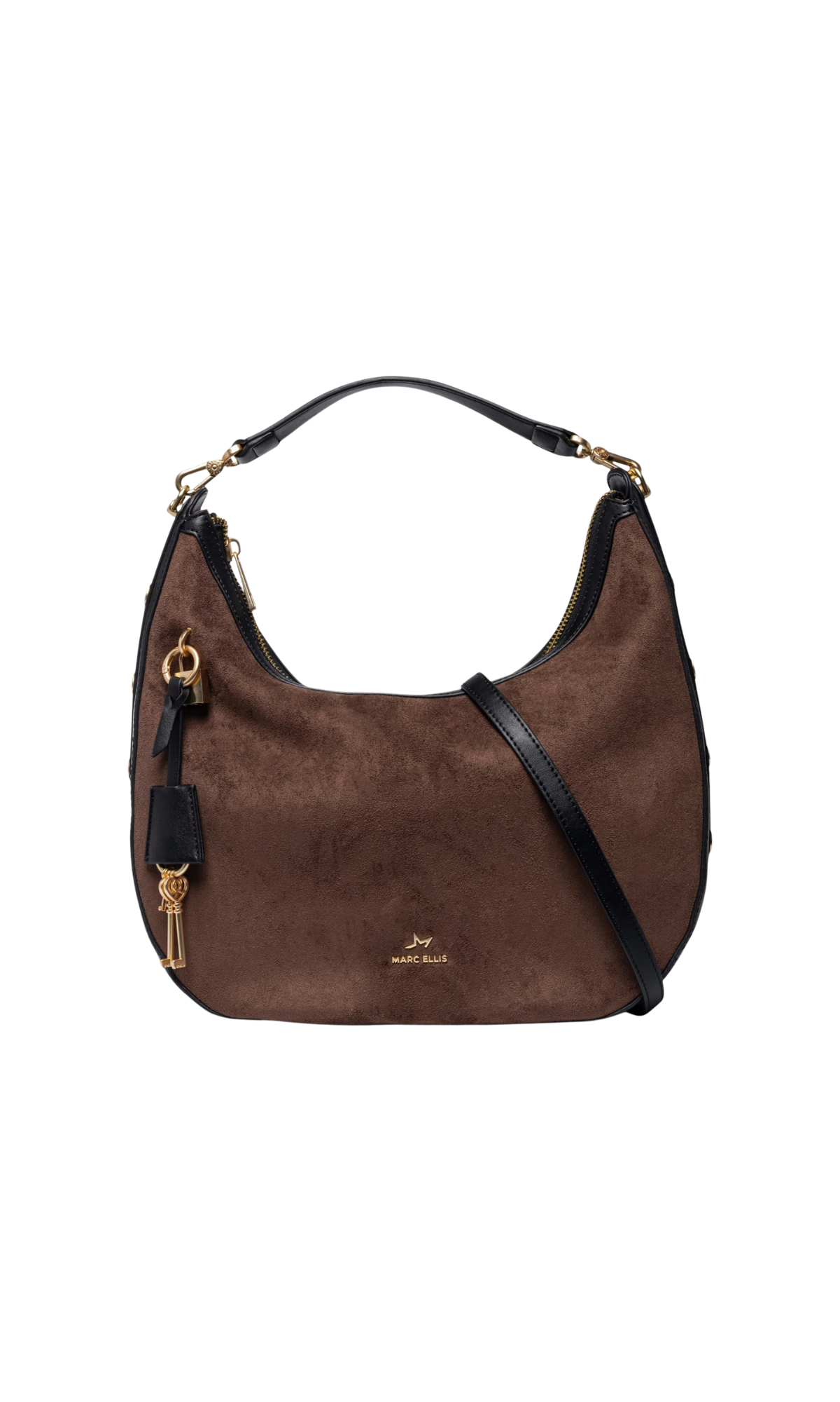 BORSA A SPALLA MARC ELLIS SINDY KEY CHOCOLATE