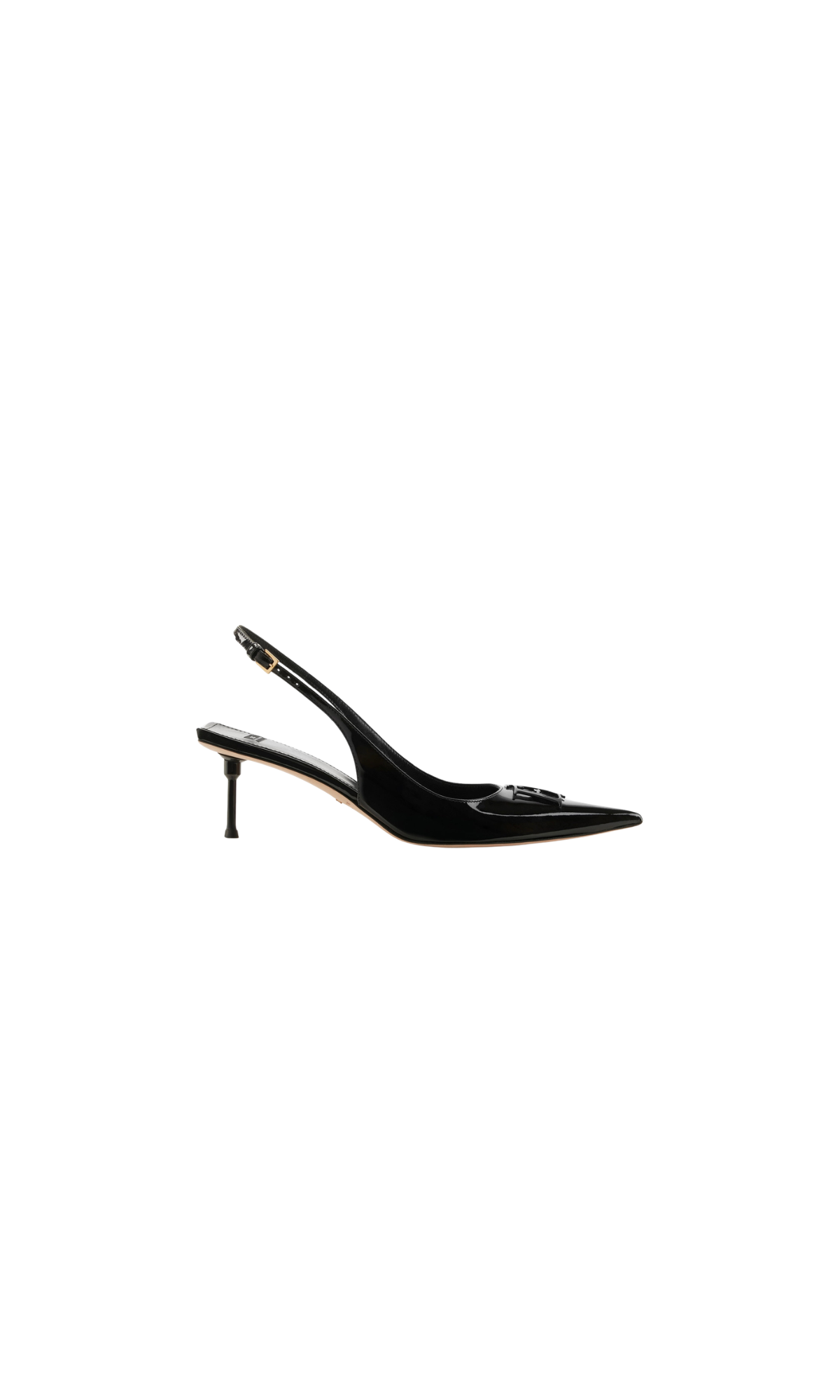 SLINGBACK IN PELLE LACCATA NERO SA35L66E2