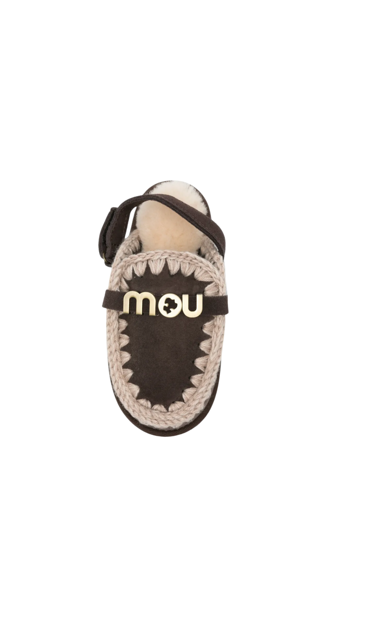 MOU KIDS SLIPPER WHIT BACK MOCHA