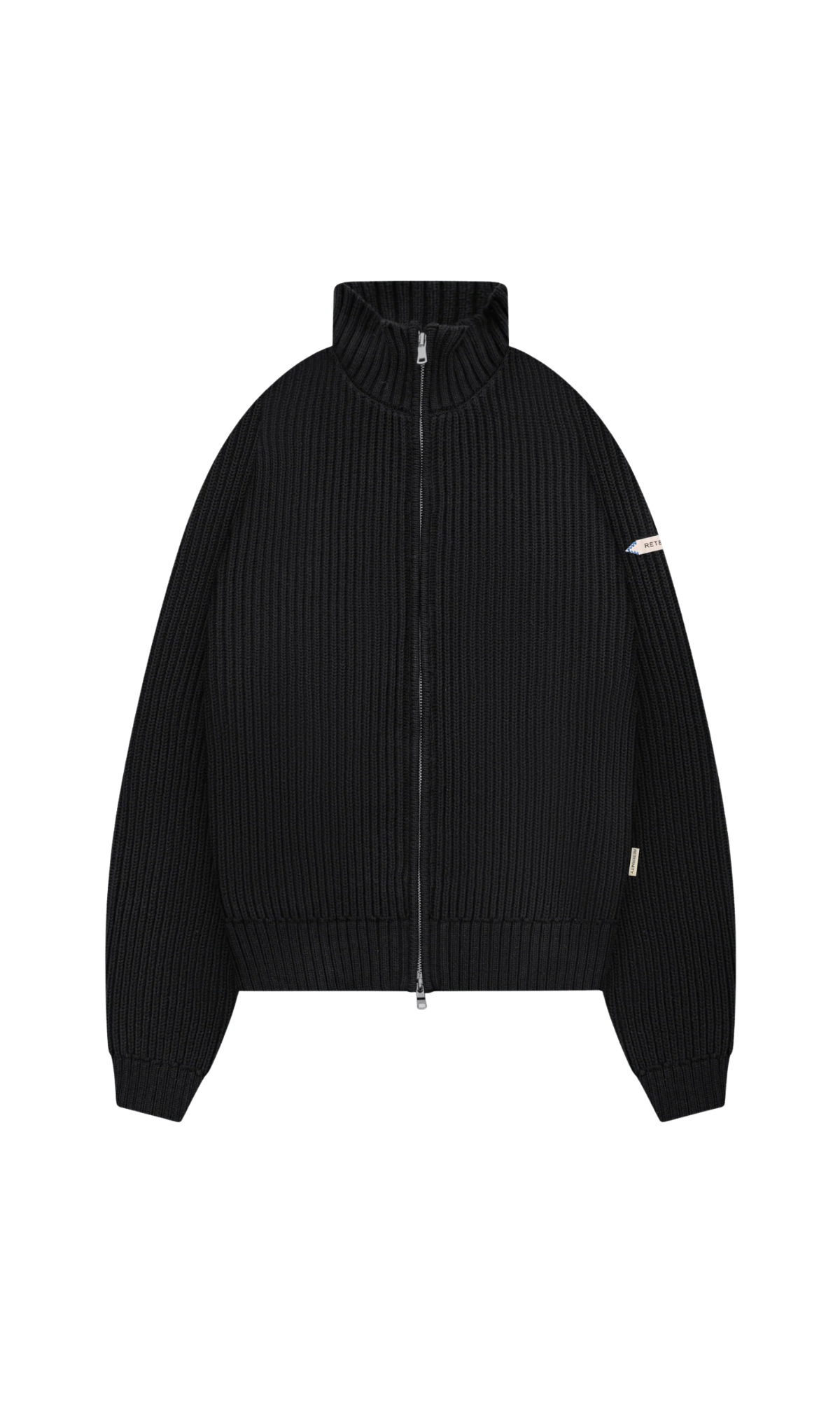 L'ATELIER LINE KNIT ZIPPER - NERO. RETERNITY