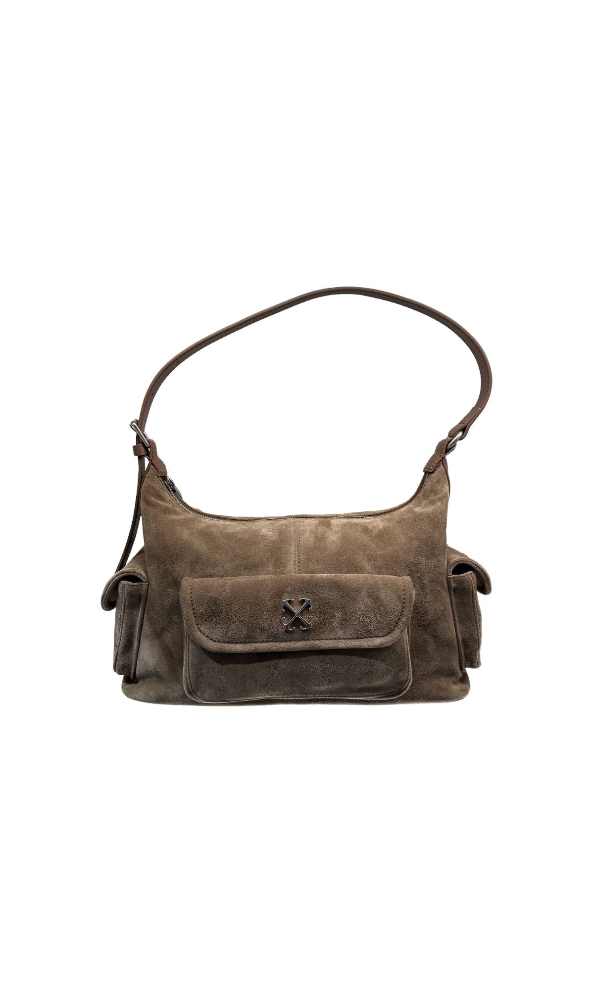 SHOULDER BAG DUMBO SUEDE TAUPE - Accessori - OFF-WHITE