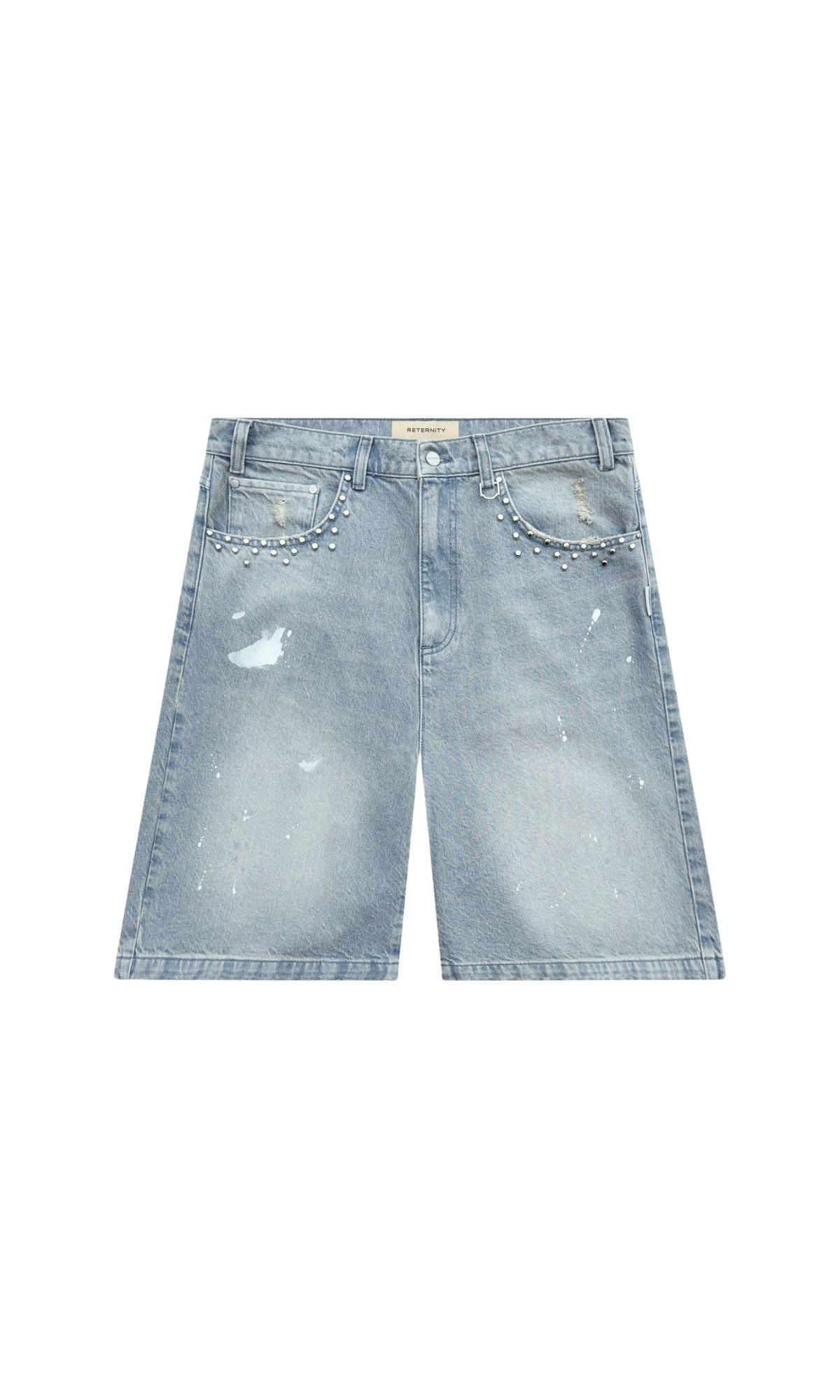 STUDDED JORTS LIGHT BLUE - ABBIGLIAMENTO - RETERNITY