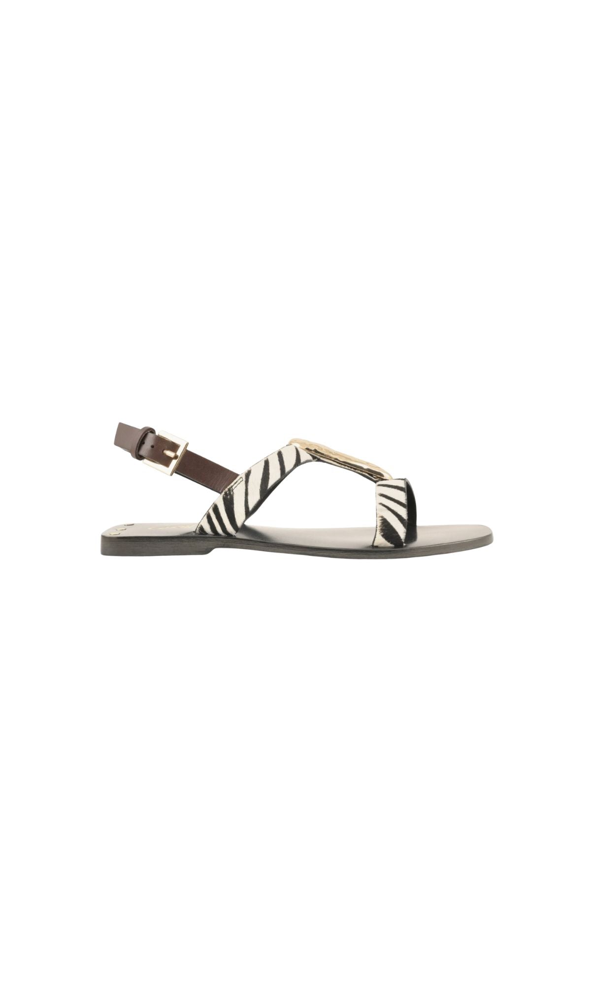 LEATHER SANDAL MULTICOLOR - calzature - CORAL BLUE