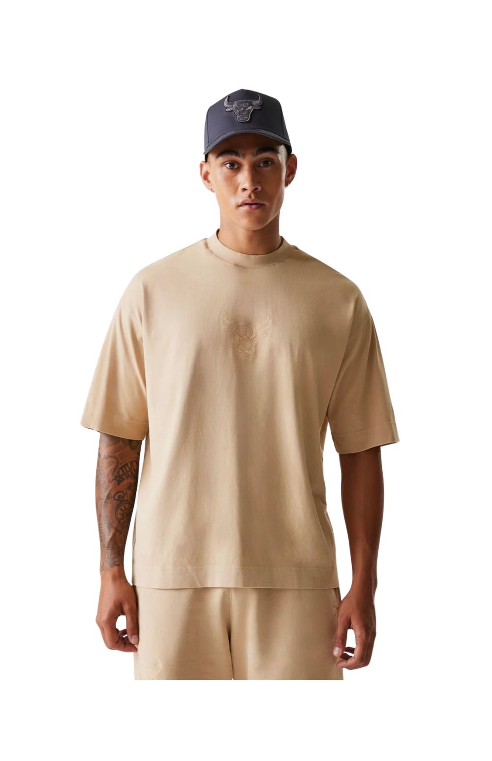 T-SHIRT TAUPE BULLS WASHED NBA - Accessori - NEW ERA
