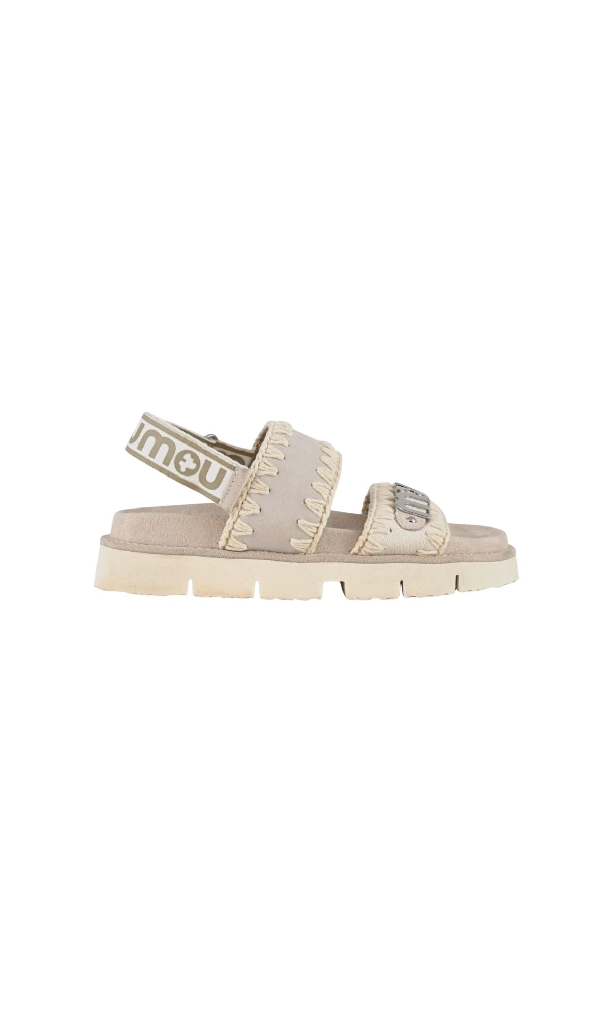 9 BIO SANDAL SUEDE CANVAS CHALK - calzature - MOU