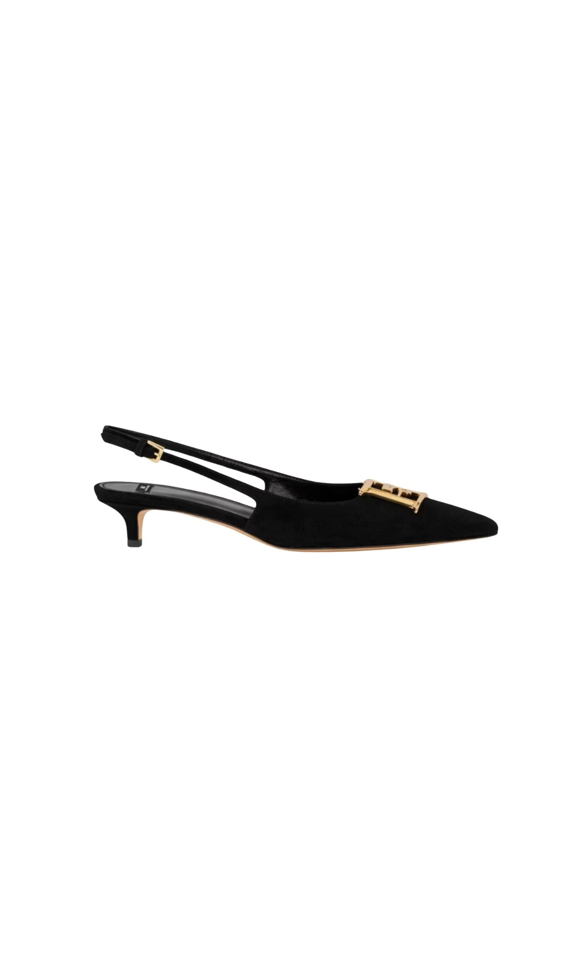 SLINGBACK 17L SUEDE DETTAGLIO LOGO NERO - calzature - ELISABETTA FRANCHI