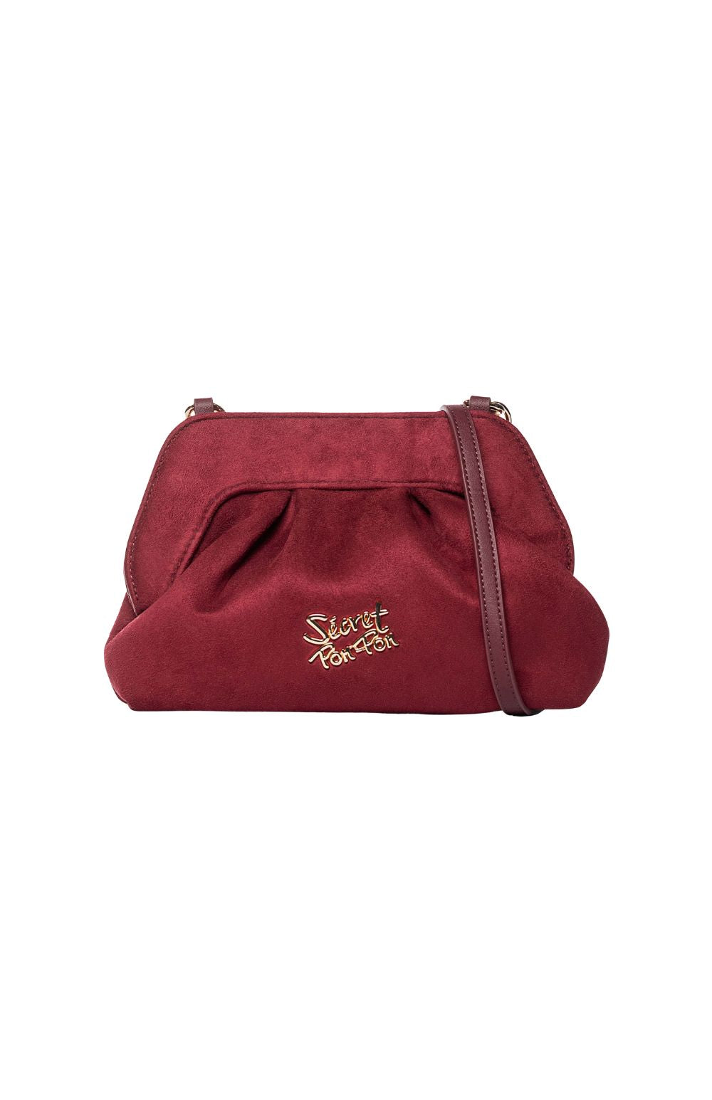 MARGARET S SUEDE CLUTCH BURGUNDY - Accessori - SECRET PON PON