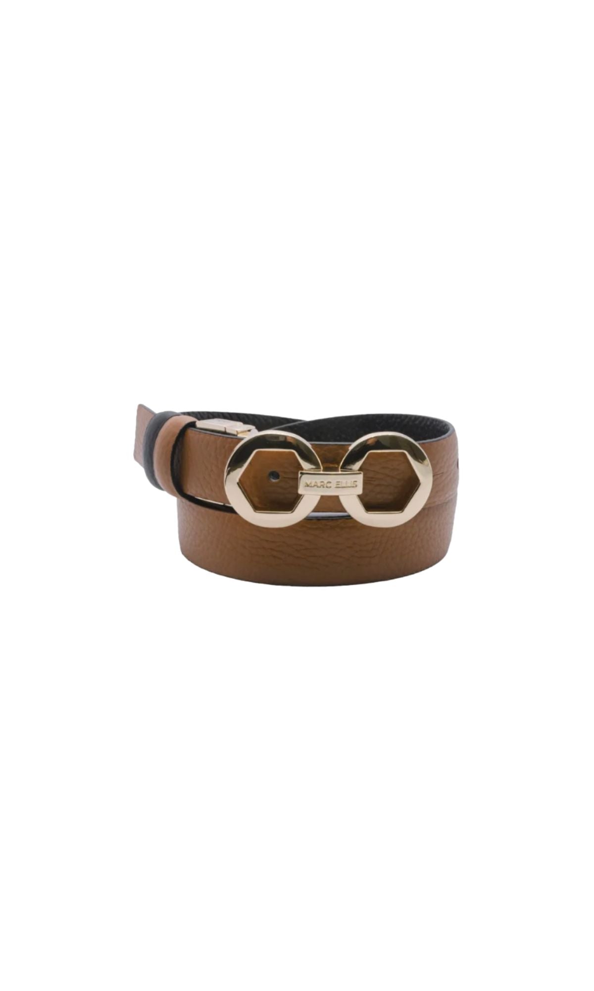 BELT 172 DO TAN/BLACK GOLD - Accessori - MARC ELLIS