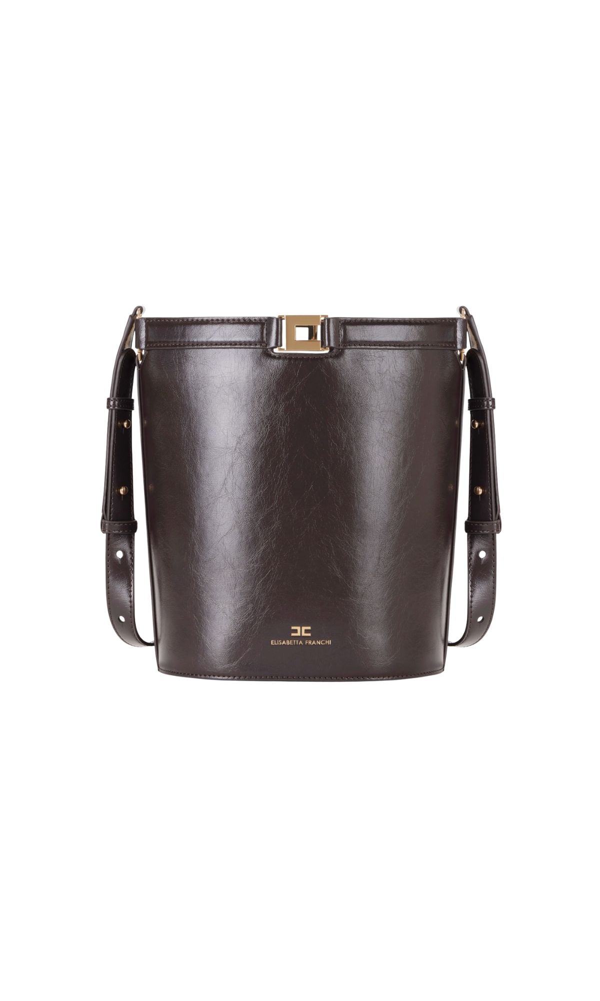 BORSA 16A SECCHIELLO EFFETTO NAPLAK DARK CHOCOLATE - Accessori - ELISABETTA FRANCHI