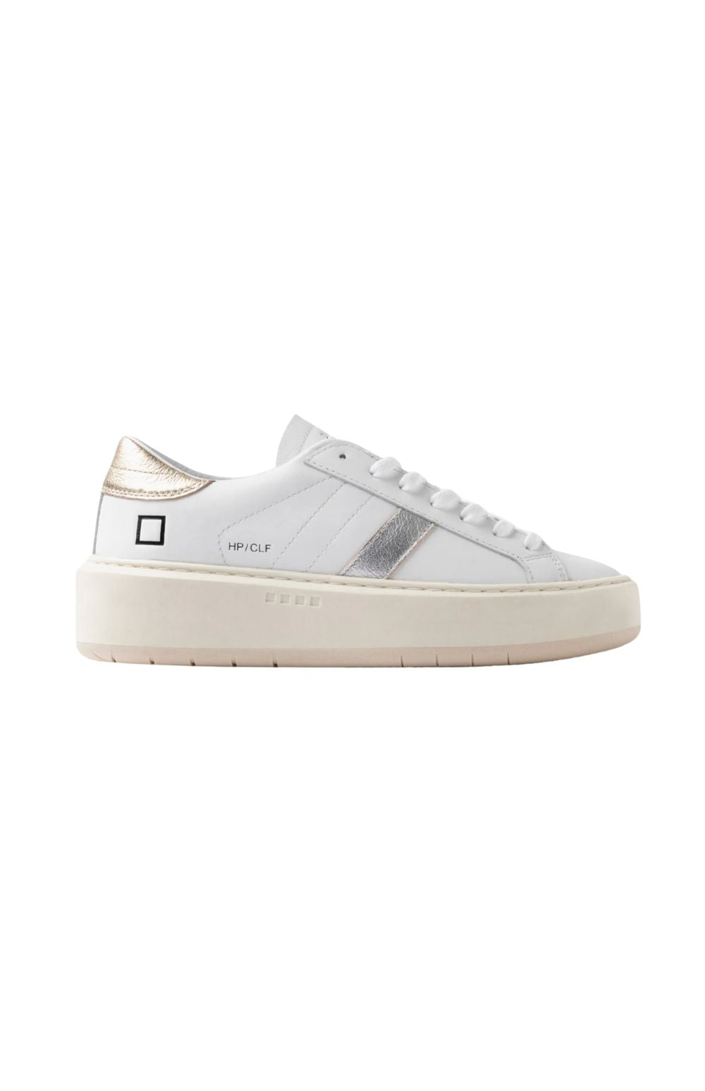 HILL LOW PLATFORM CALF WHITE/LAMINATED - calzature - D.A.T.E.