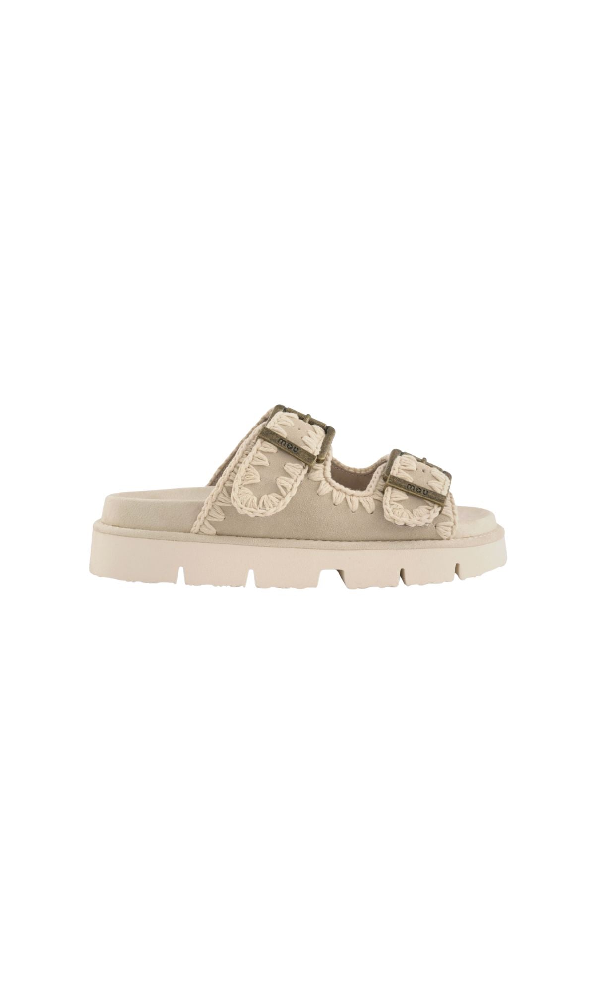 12 BIO SANDAL TWO BUCKLES CHALK - calzature - MOU
