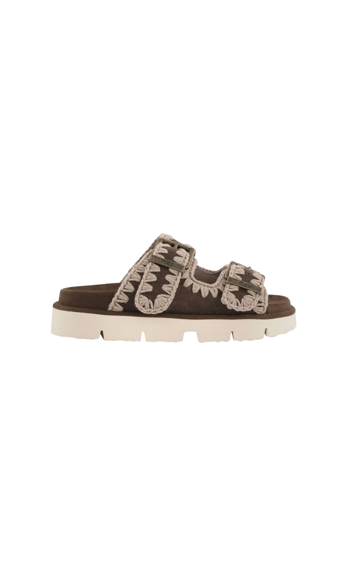13 BIO SANDAL TWO BUCKLES DEEP BROWN - calzature - MOU