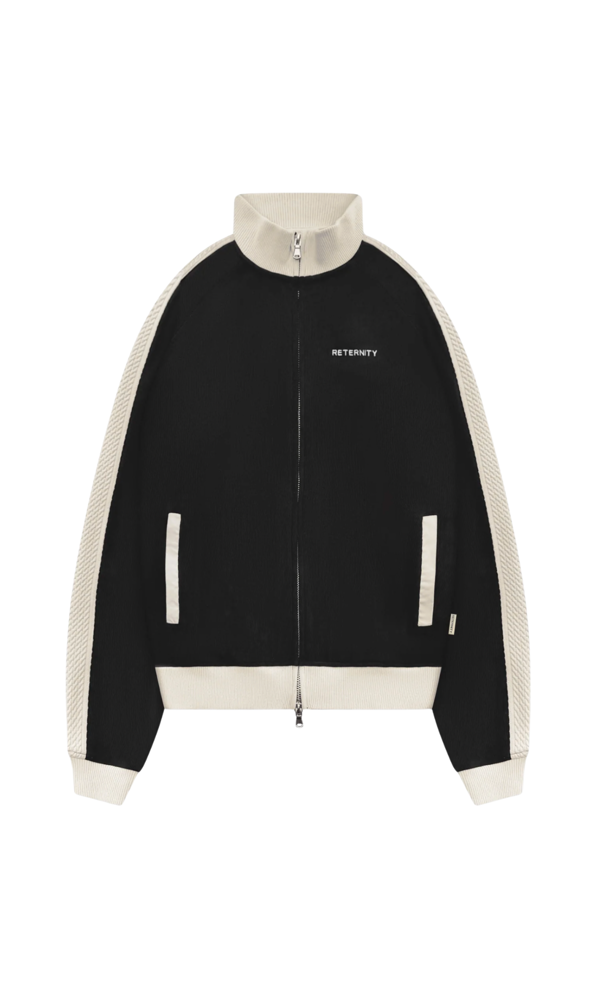 STUDIO KNIT TRACK JACKET - BLACK - RETERNITY