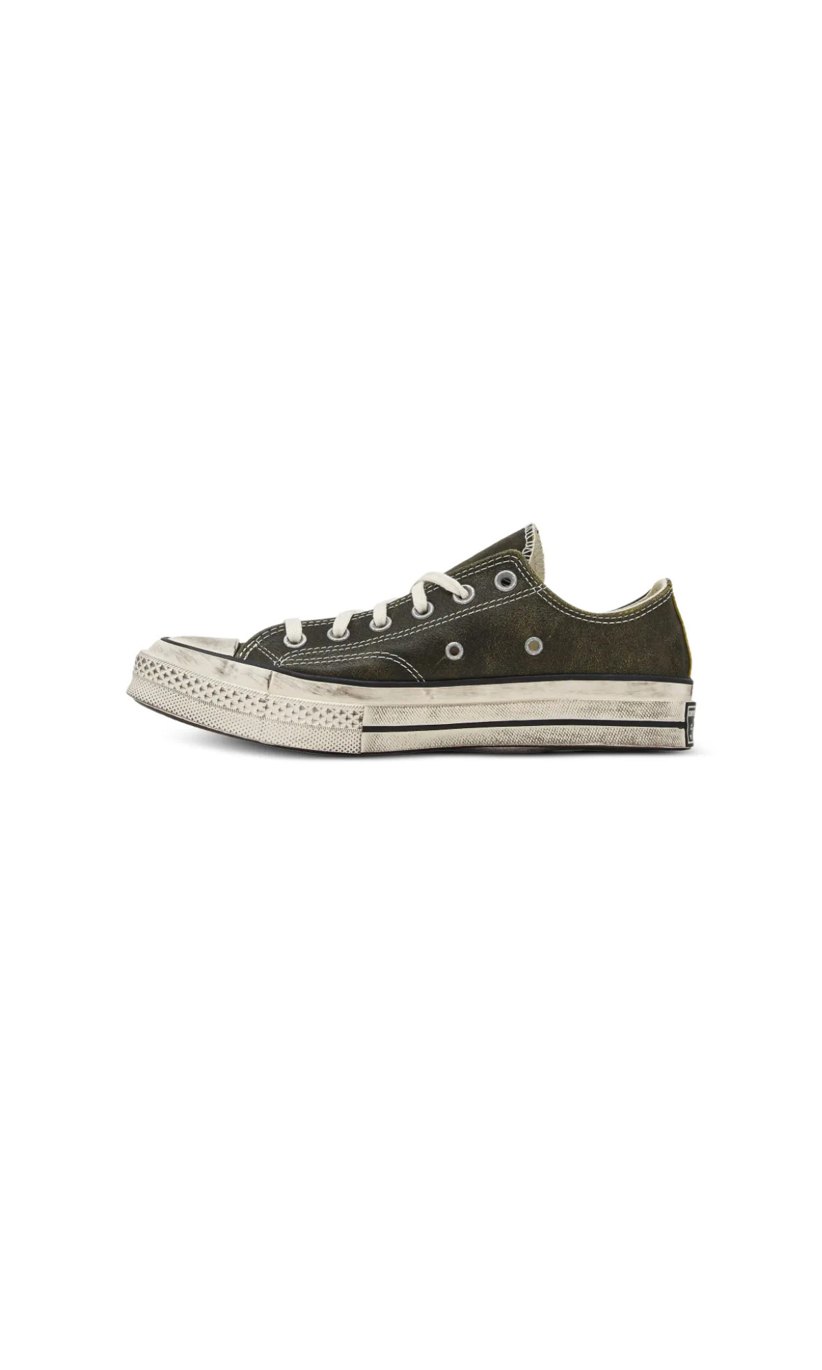 CONVERSE SNEAKERS CHUCK 70 IN PELLE BRUNITA VERDE OLIVA