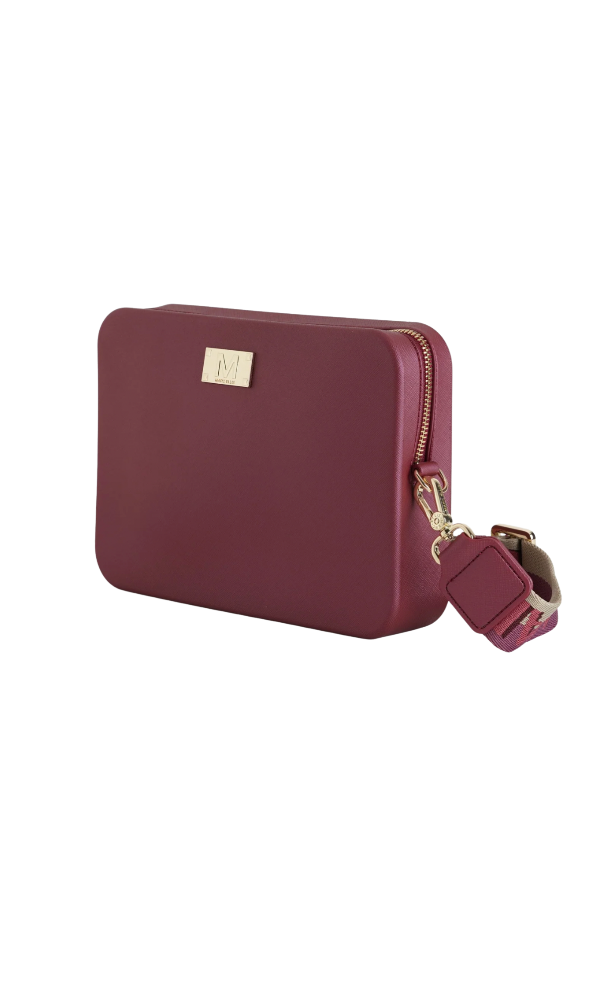 BORSA A SPALLA MARC ELLIS FLAT FLOWE 27 BURGUNDY