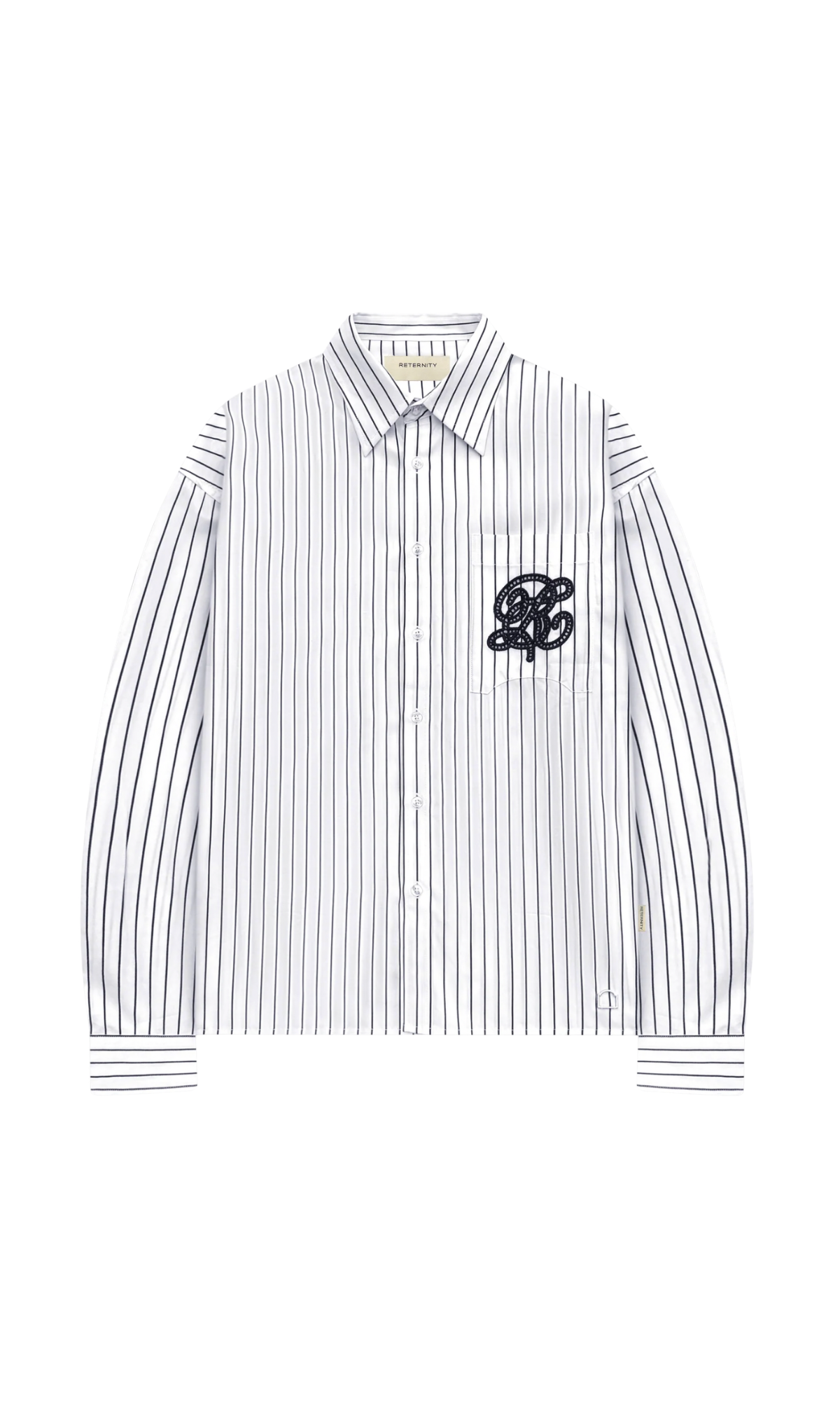 CAMICIA LE RAYÉE - BIANCO/BLU NAVY RETERNITY