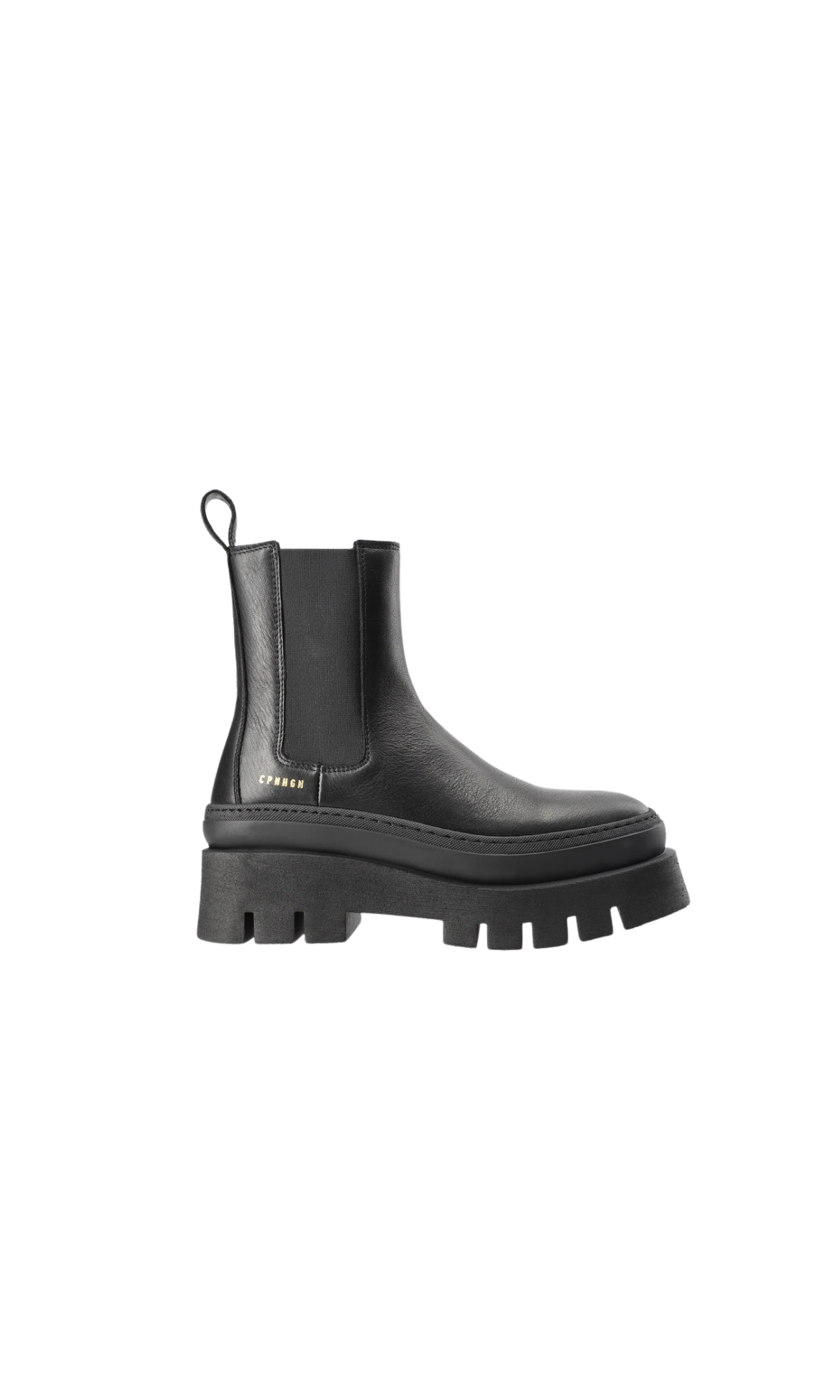 BOOT PLATFORM  BLACK VITELLO