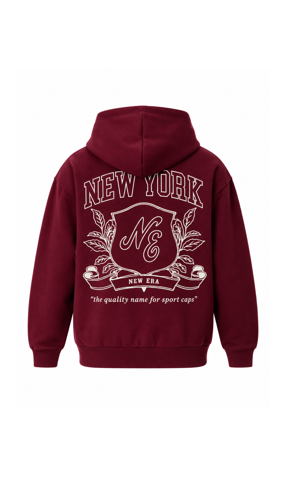 FELPA HOODIE NEW ERA CREST GRAPHIC BORDEAUX
