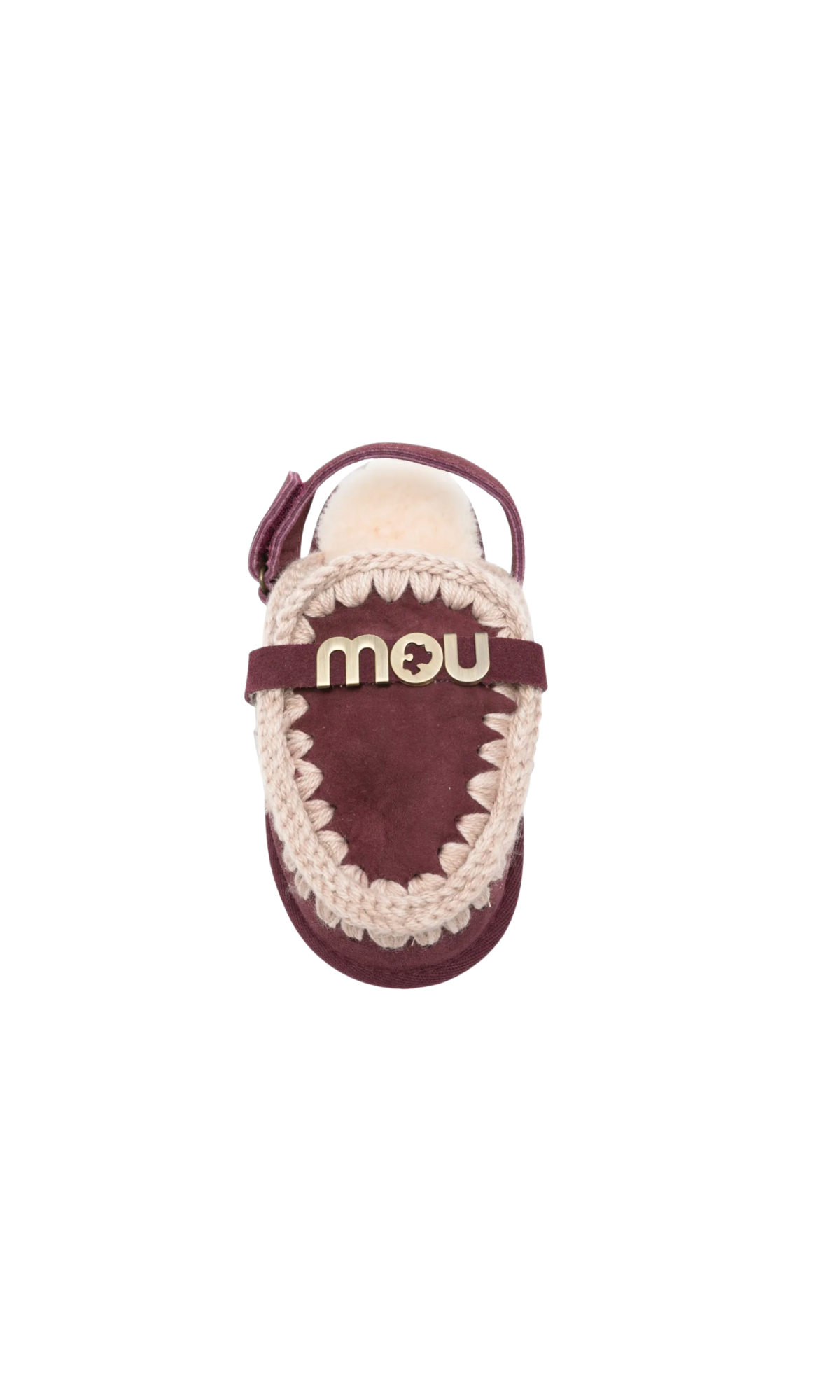 MOU KIDS SLIPPER WHIT BACK CAB  BOURDEUX