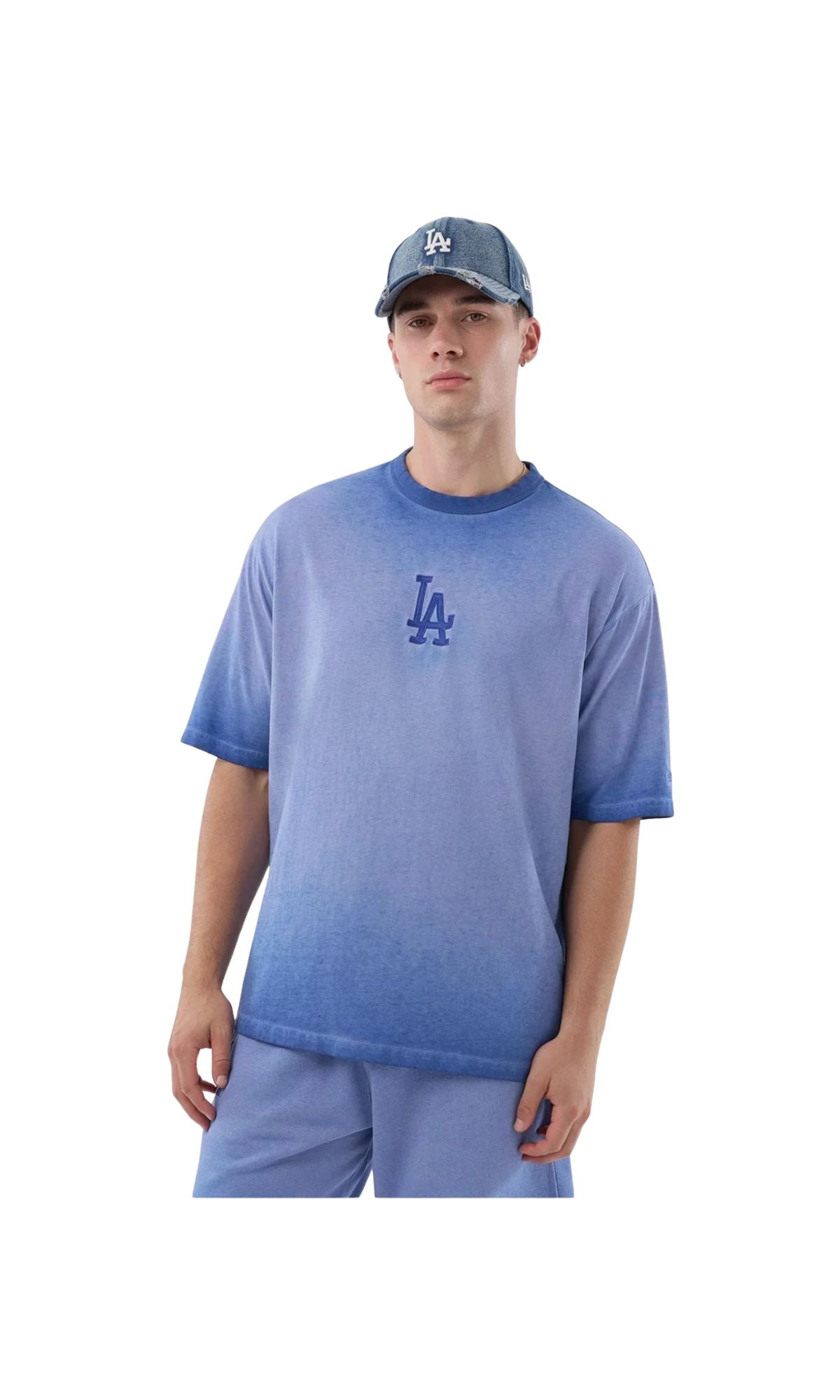 T-SHIRT LA WASHED PASTEL BLUE - ABBIGLIAMENTO - NEW ERA