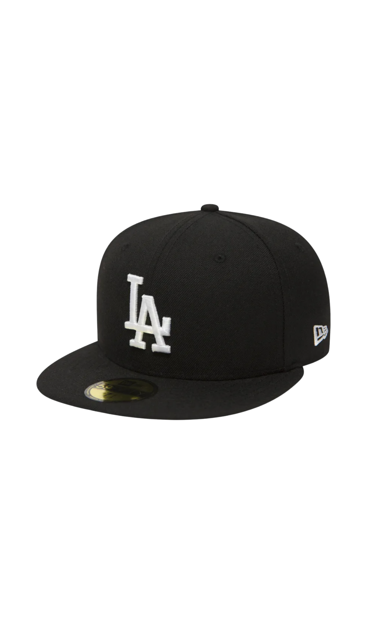 Cappello piatto nero aderente 59FIFTY Essential dei Los Angeles Dodgers MLB di New Era