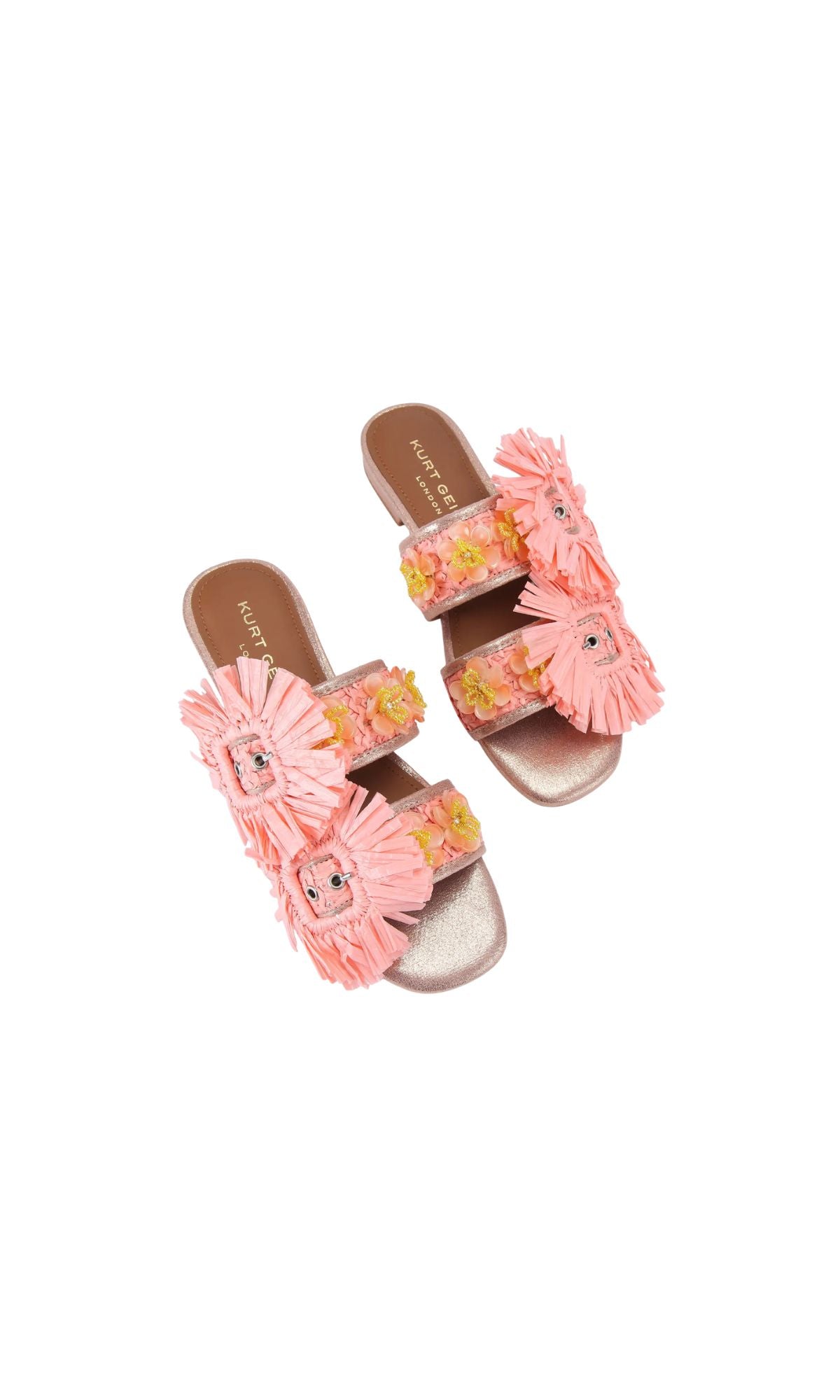 RAFFIA BUCKLE FLAT PINK - calzature - KURT GEIGER