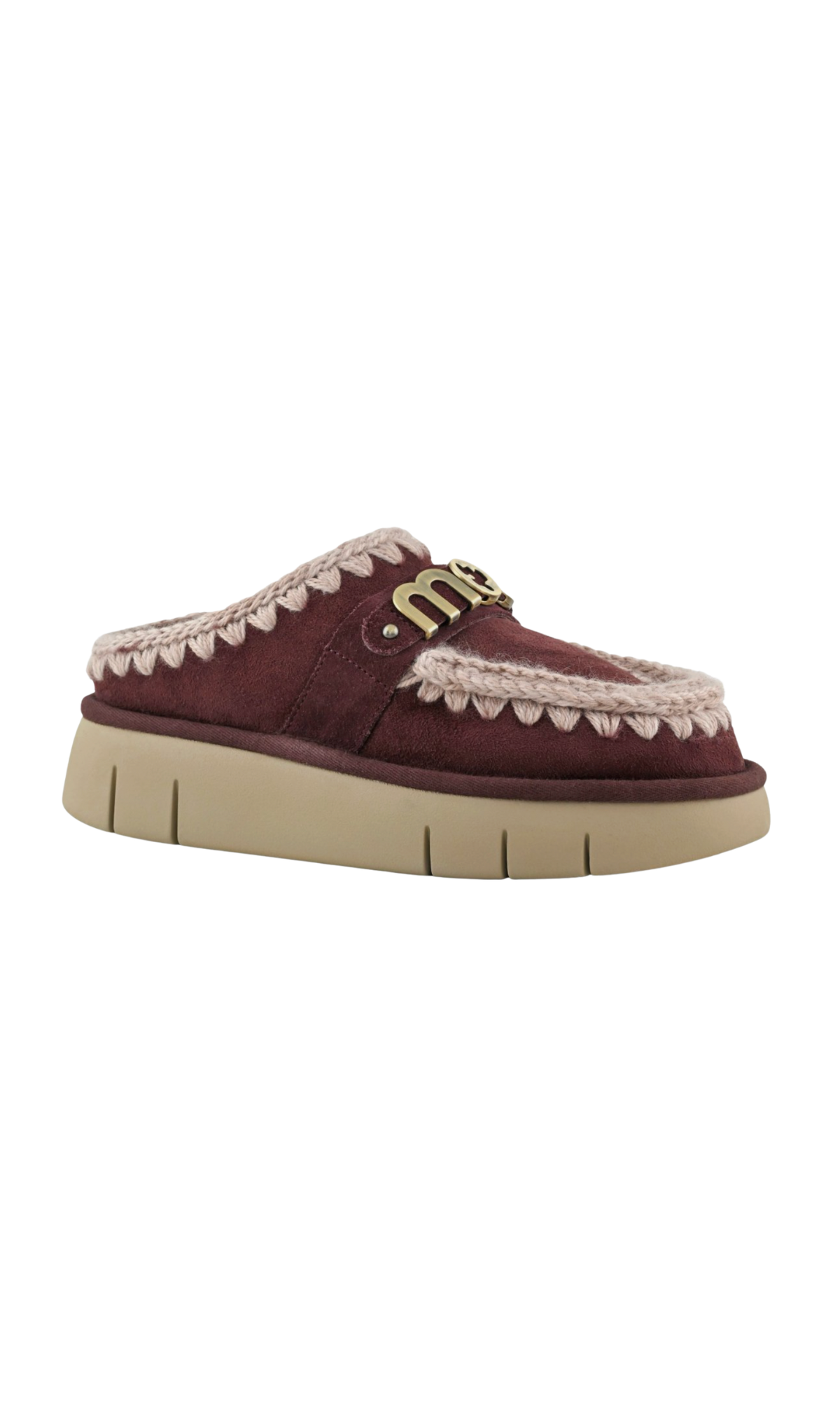 MOU BOUNCE CLOG METAL LOGO CAB  BORDEAUX.