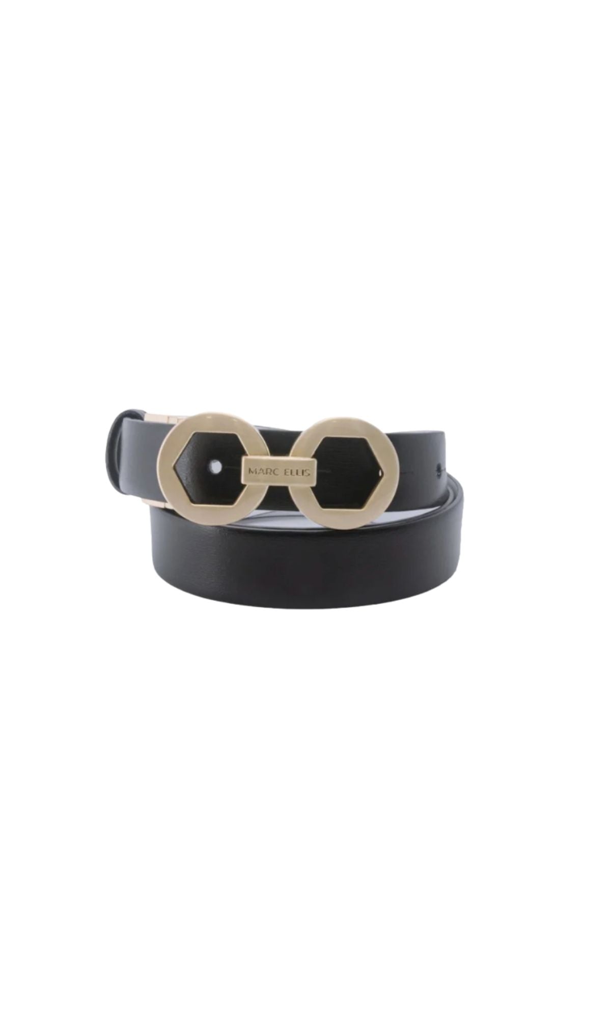 BELT 174 BX BLACK/OFF BLANC GOLD - Accessori - MARC ELLIS