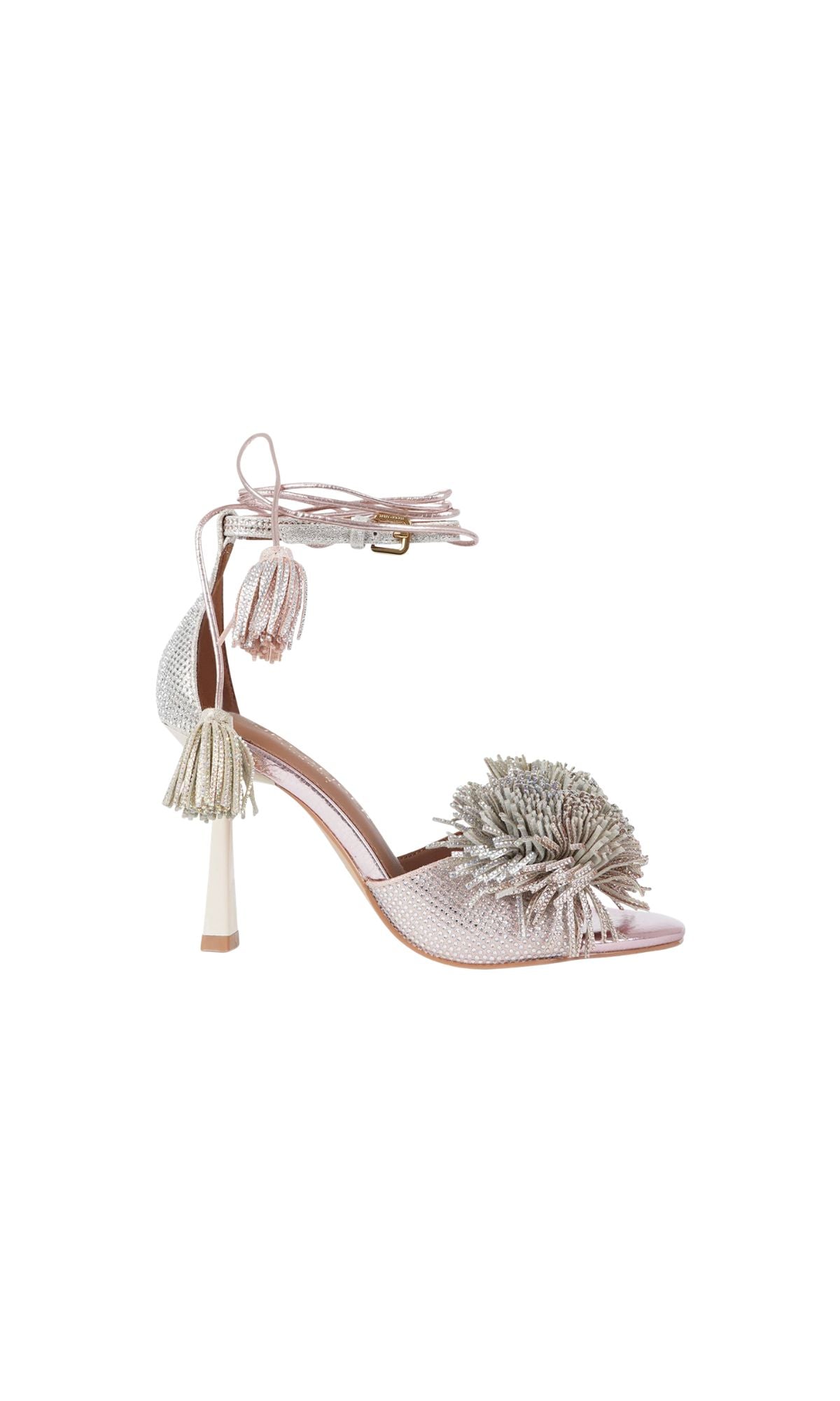 POM POM ANKLE TIE SANDAL METAL - calzature - KURT GEIGER