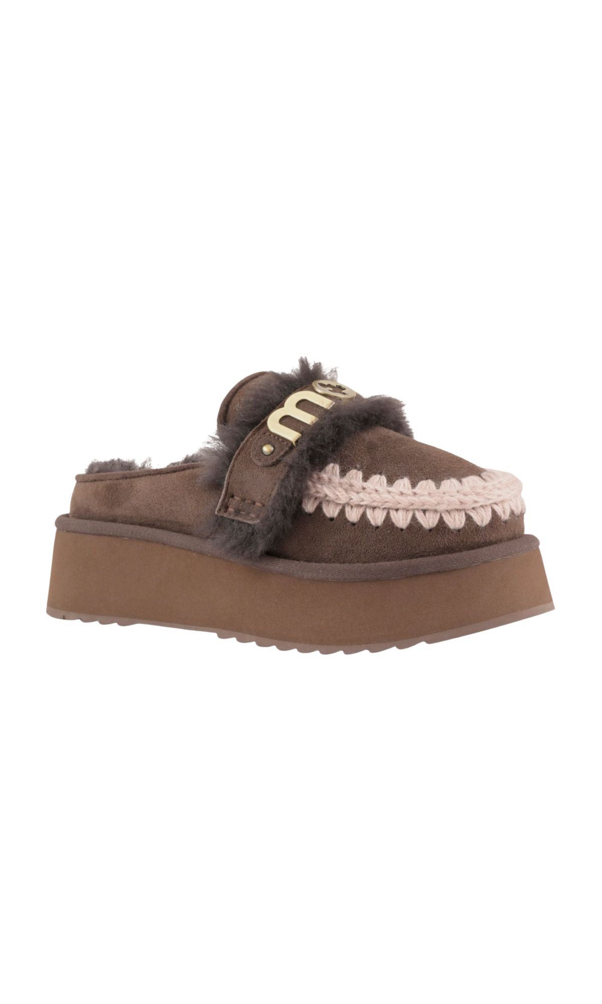 MOU PLATFORM CLOG LETTER LOGO MOCHA