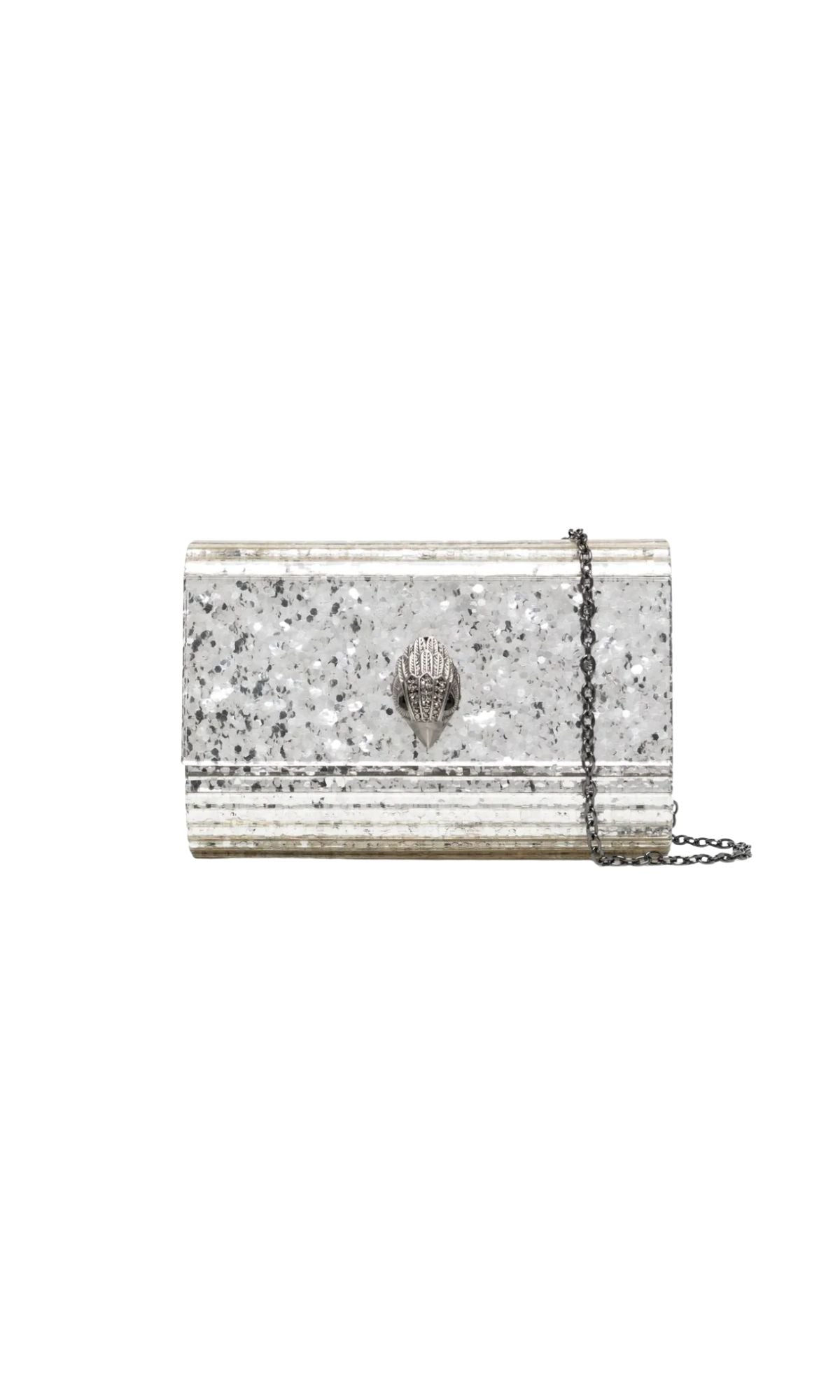 PARTY EAGLE CLUTCH SILVER - calzature - KURT GEIGER
