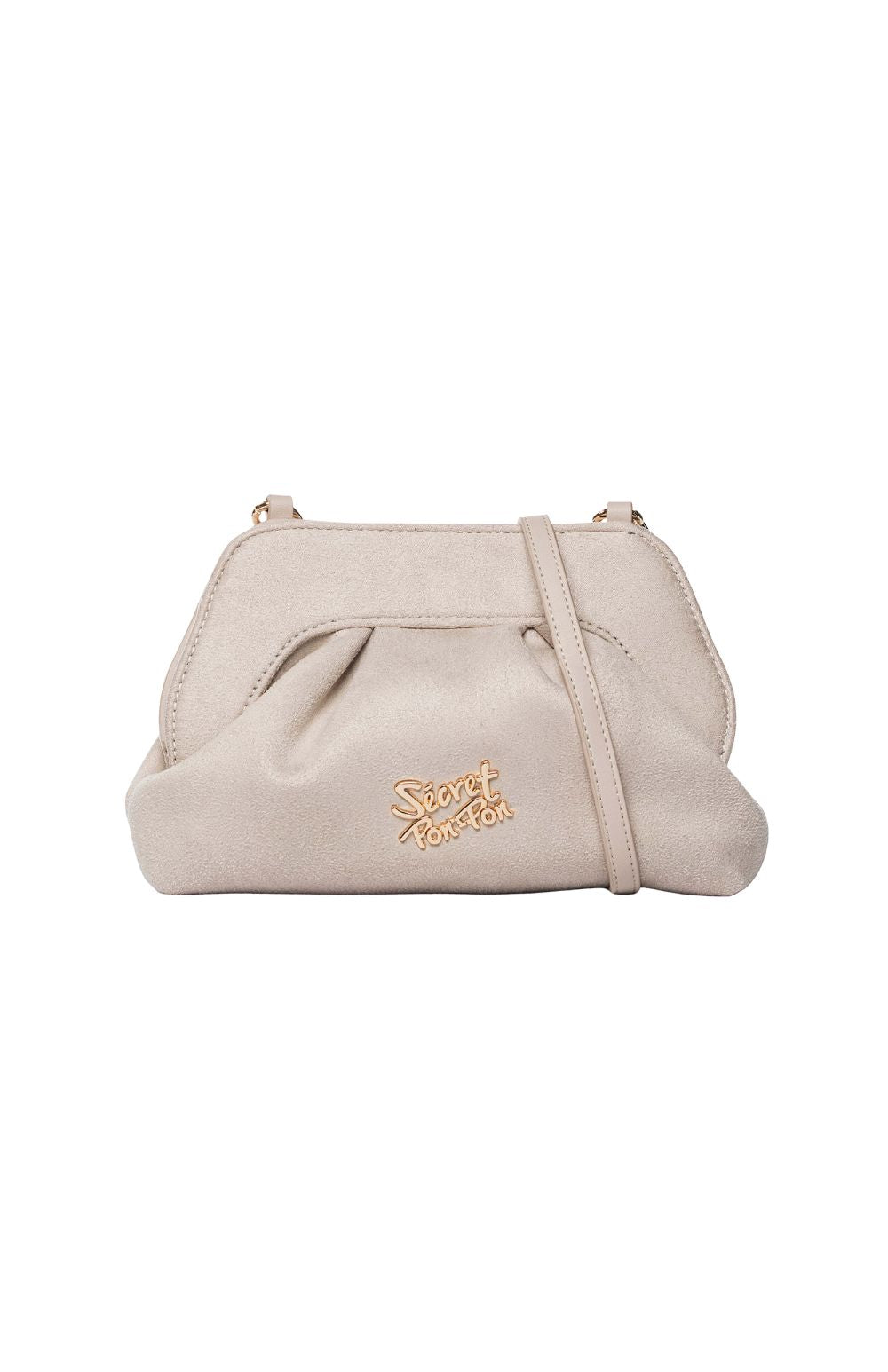 MARGARET S SUEDE CLUTCH CREAM - Accessori - SECRET PON PON