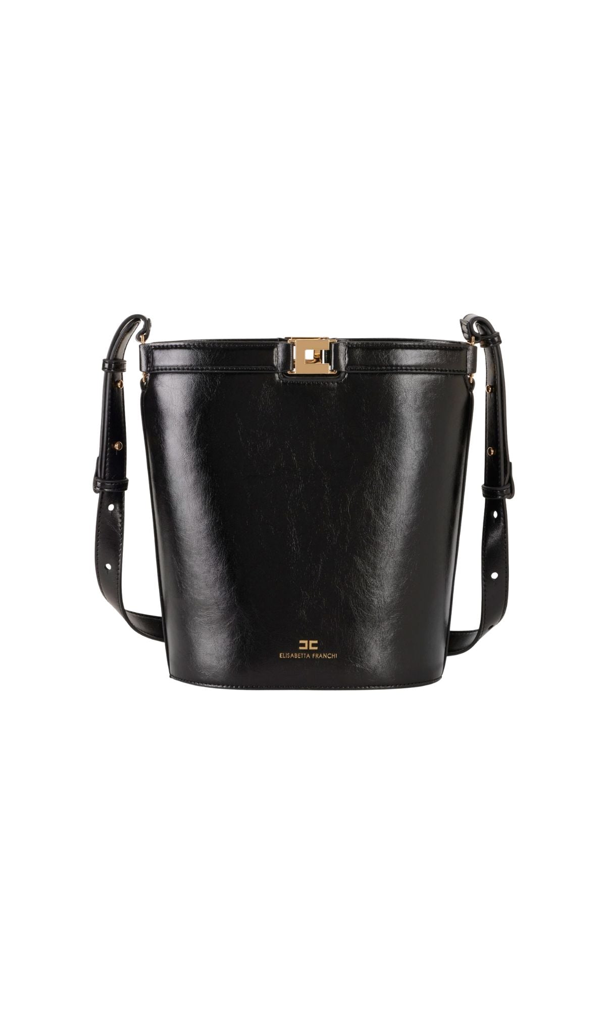 BORSA 16A SECCHIELLO EFFETTO NAPLAK NERO - Accessori - ELISABETTA FRANCHI