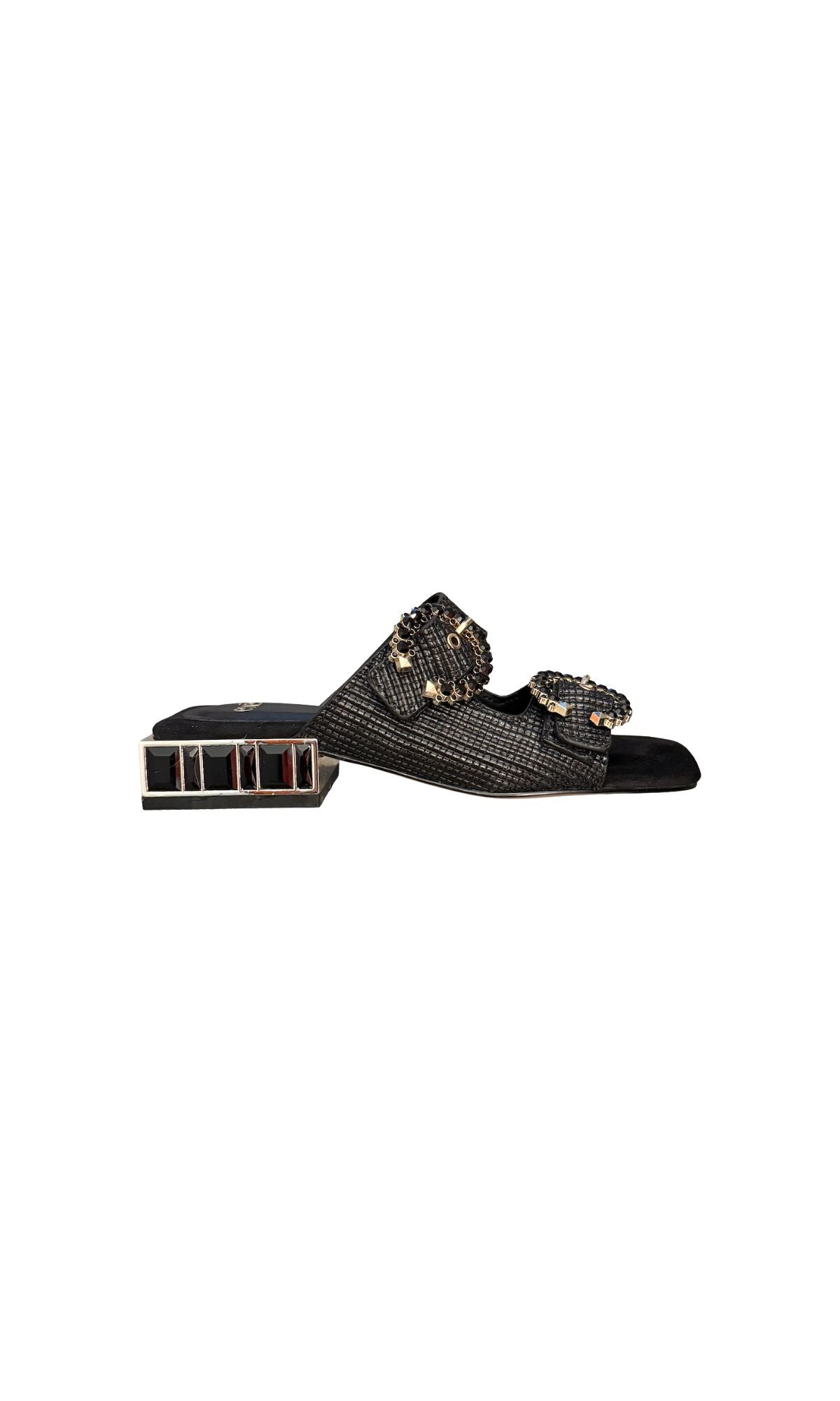 SUMMER 871 BLACK RAFFIA - calzature - EXE