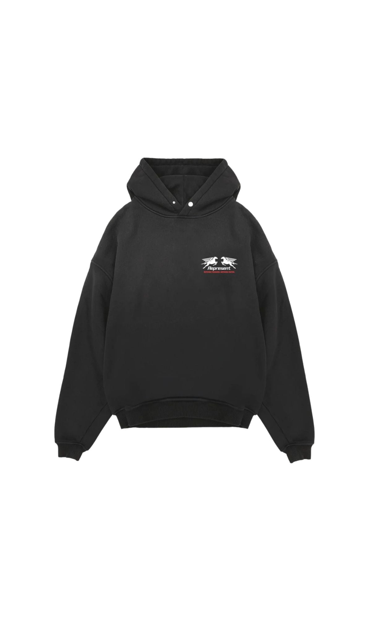 HOODIE 24 HOUR SERVICE STAINED BLACK - ABBIGLIAMENTO - REPRESENT