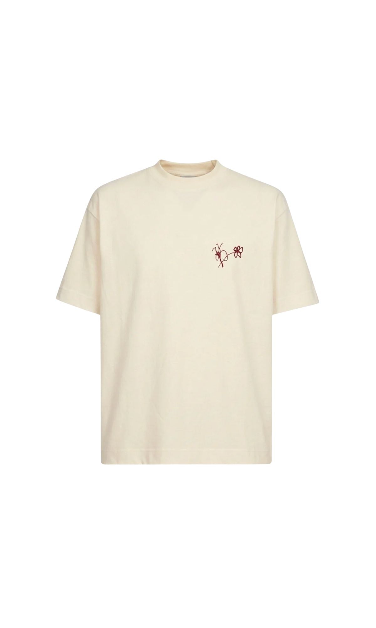 T-SHIRT FLOWER BEIGE - ABBIGLIAMENTO - RHUN