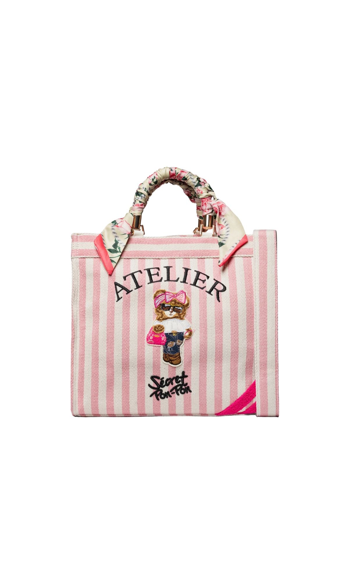 SAINT TROPEZ BAG M BEIGE ROSE - Accessori - SECRET PON PON