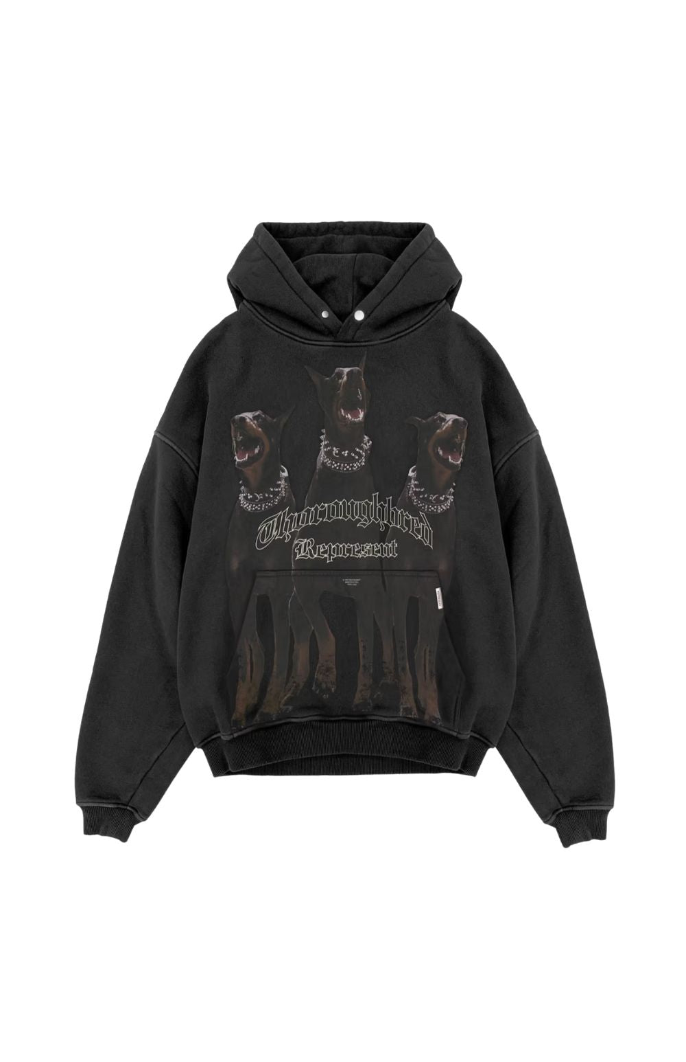 HOODIE THOROUGHBRED VINTAGE BLACK - ABBIGLIAMENTO - REPRESENT