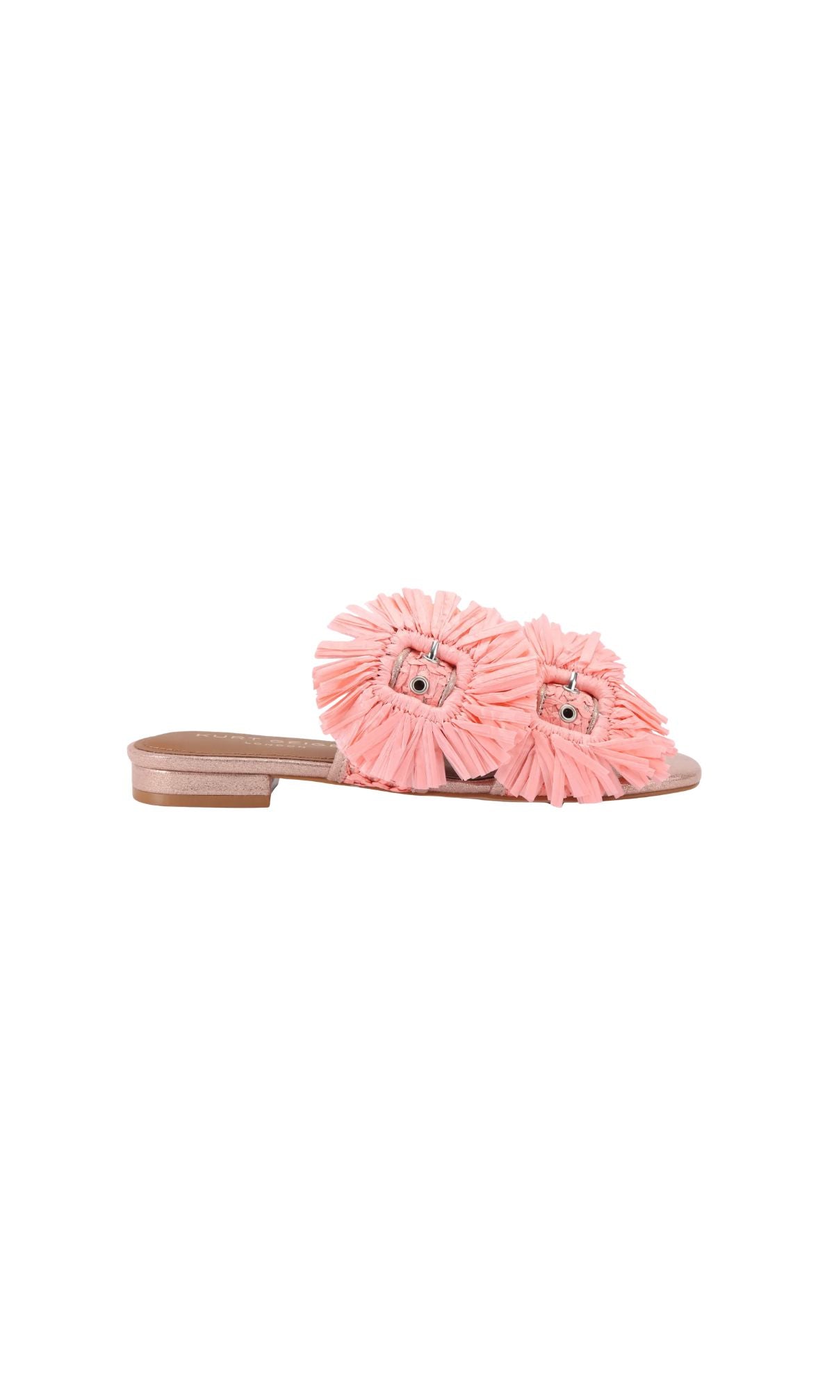RAFFIA BUCKLE FLAT PINK - calzature - KURT GEIGER