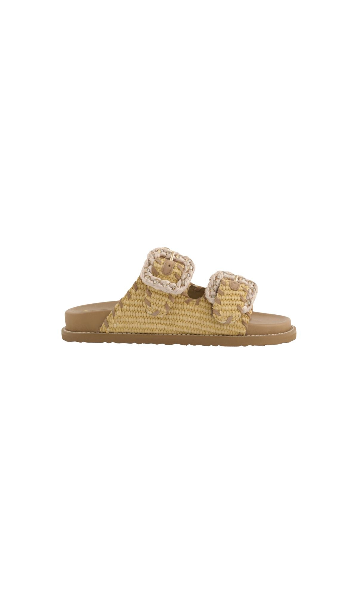 RAFFIA SANDAL NATURAL - calzature - CORAL BLUE